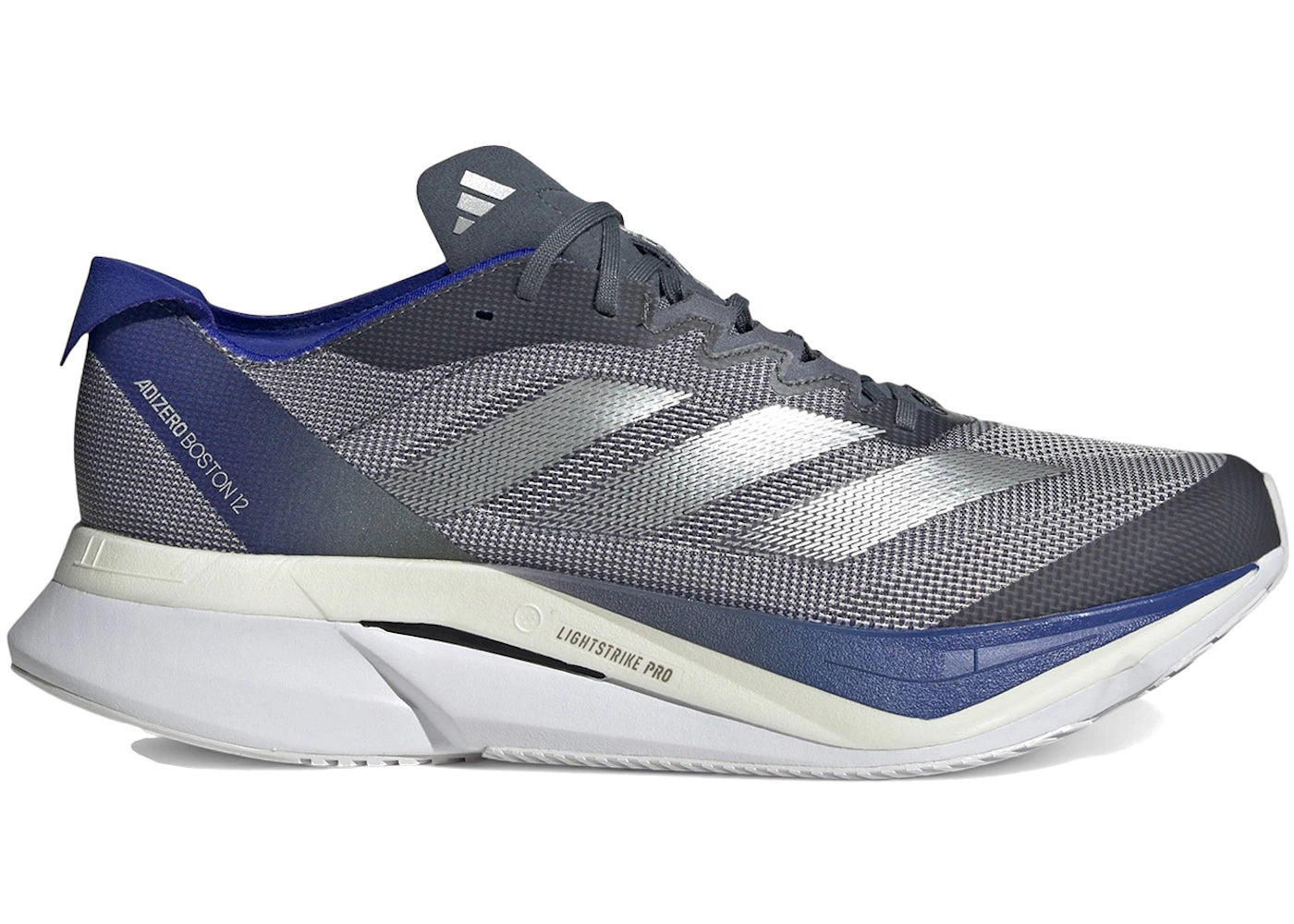 adidas Adizero Boston 12-Onix Matte Silver Lucid Blue