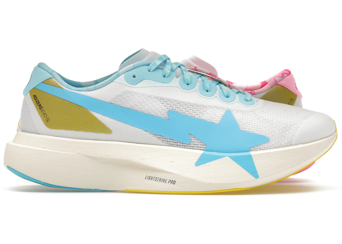 adidas Adizero Evo SL Bape Blue Pink Gold - main view