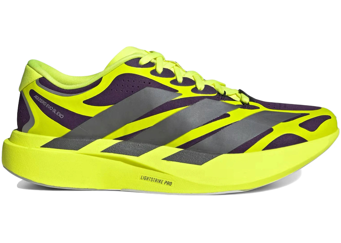 adidas Adizero Evo SL EXO Aurora Plum Solar Yellow