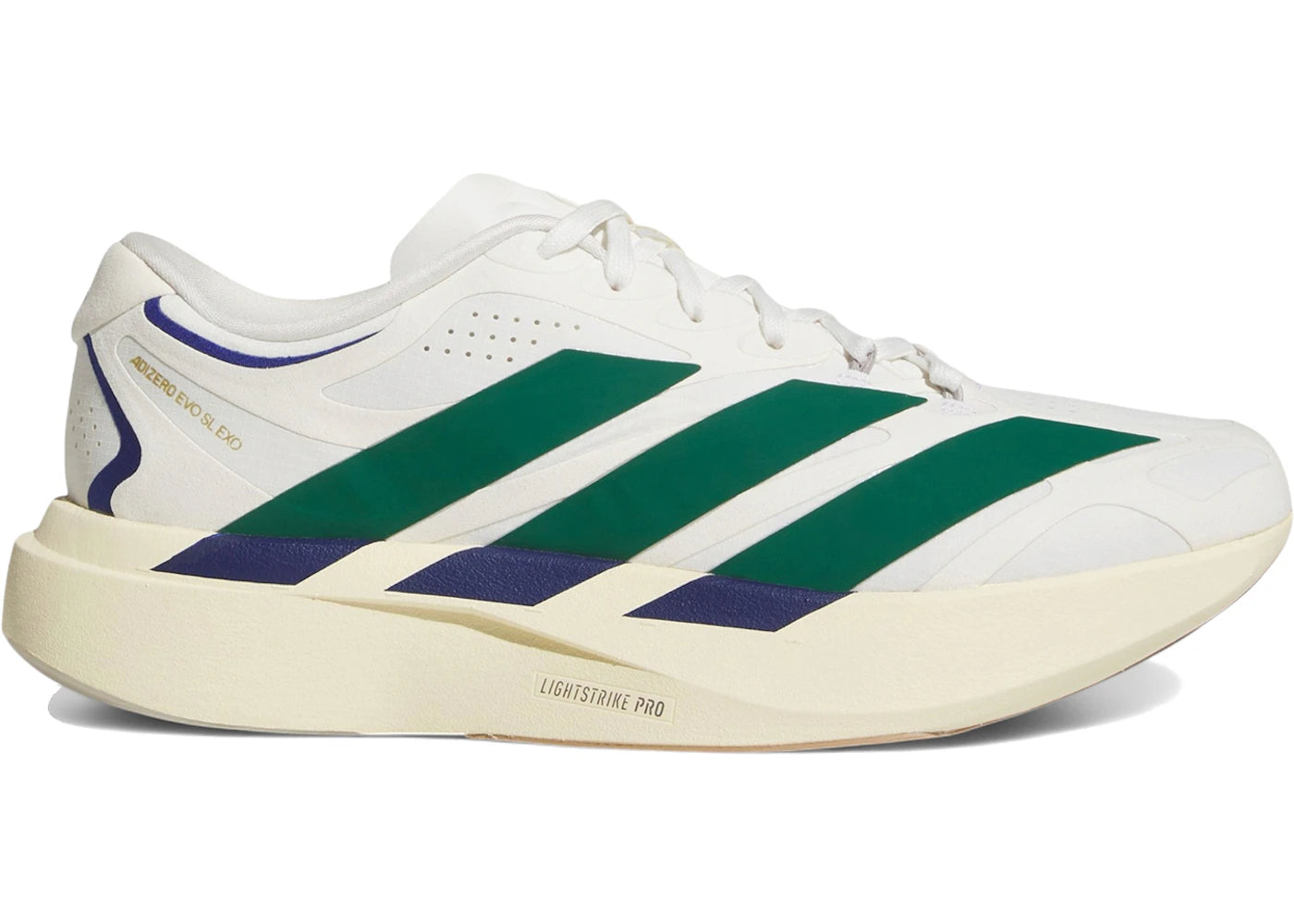 adidas Adizero Evo SL EXO Suede White Collegiate Green Cream - main view