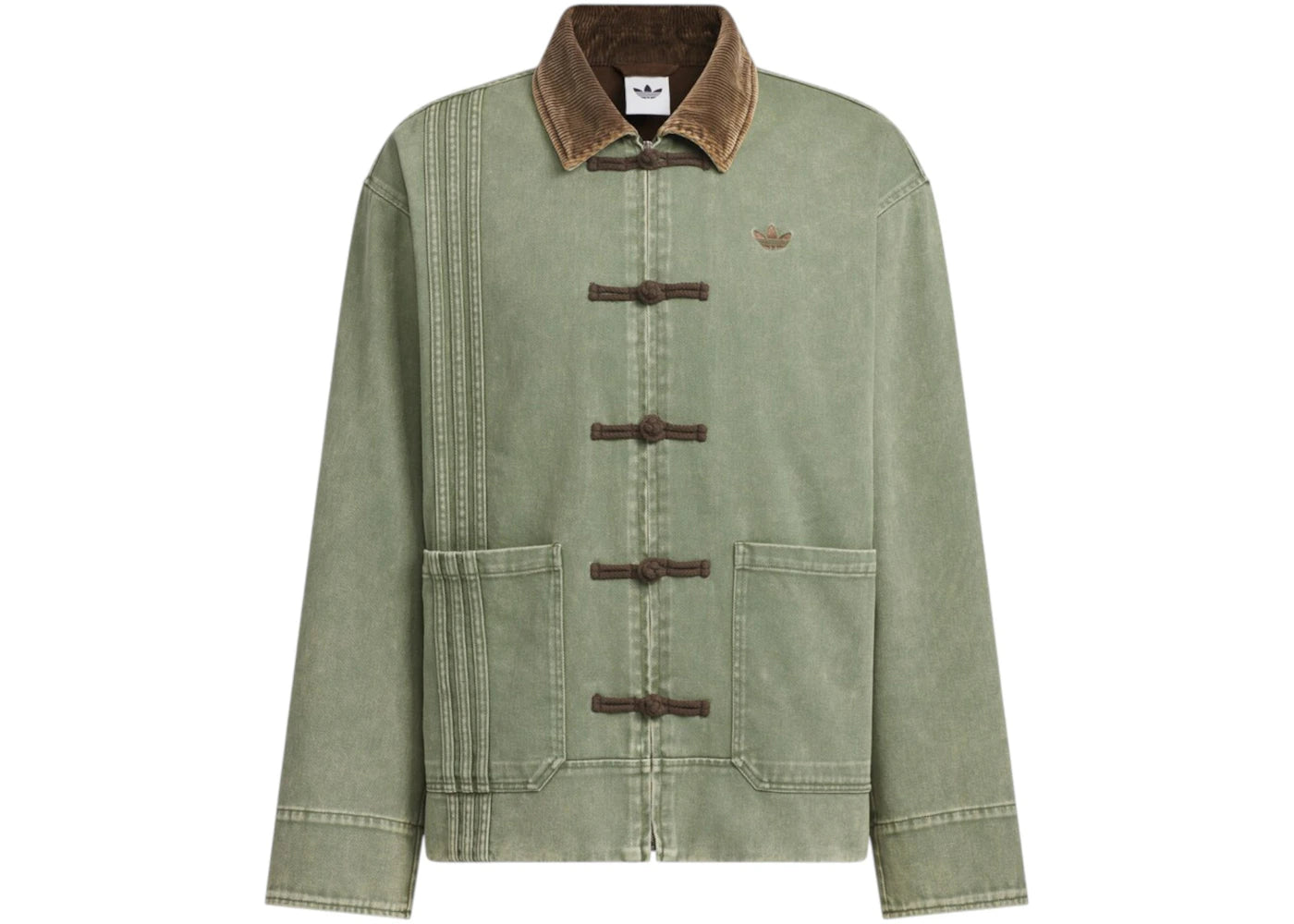 adidas Chinese Style Oversized Track Top  Green