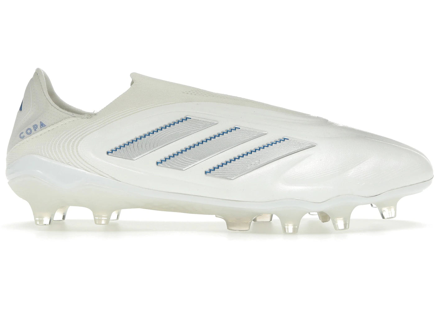 adidas Copa Pure 3 Elite Laceless FG-Cloud White Silver Metallic Bright Royal