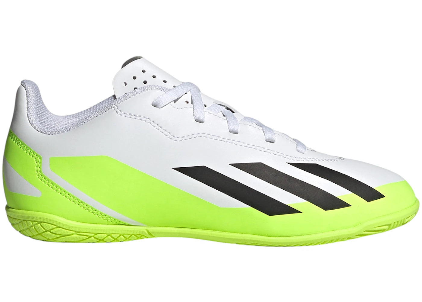 adidas X Crazyfast.4 Indoor-Cloud White Core Black Lucid Lemon (GS)