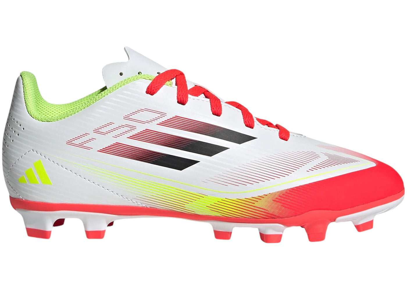 adidas F50 Club FG/MG - Blanc nuage, Noir, Jaune solaire (Enfants)