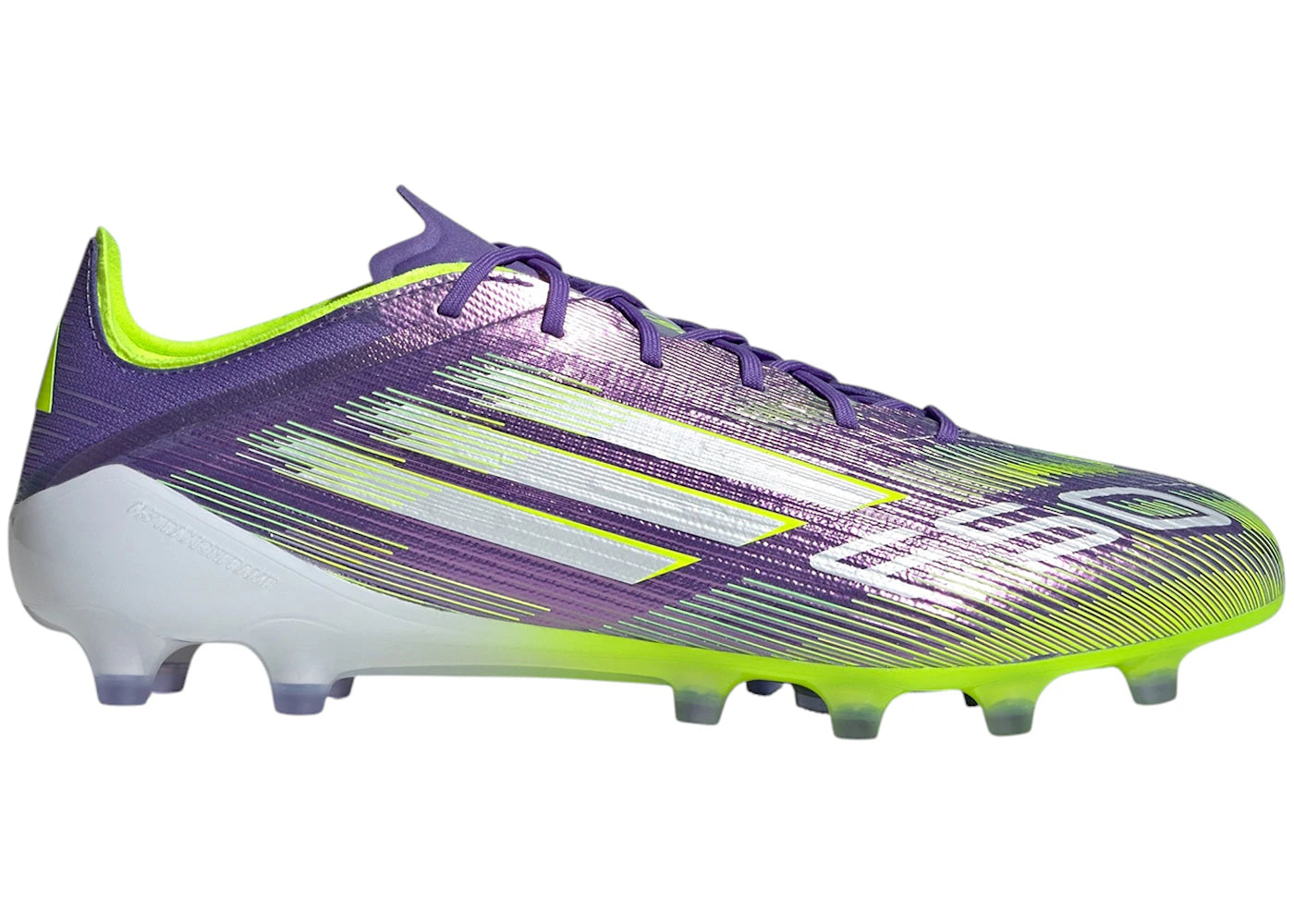 adidas F50 Elite AG - Violet Rush, Blanc Nuage, Citron Lucide