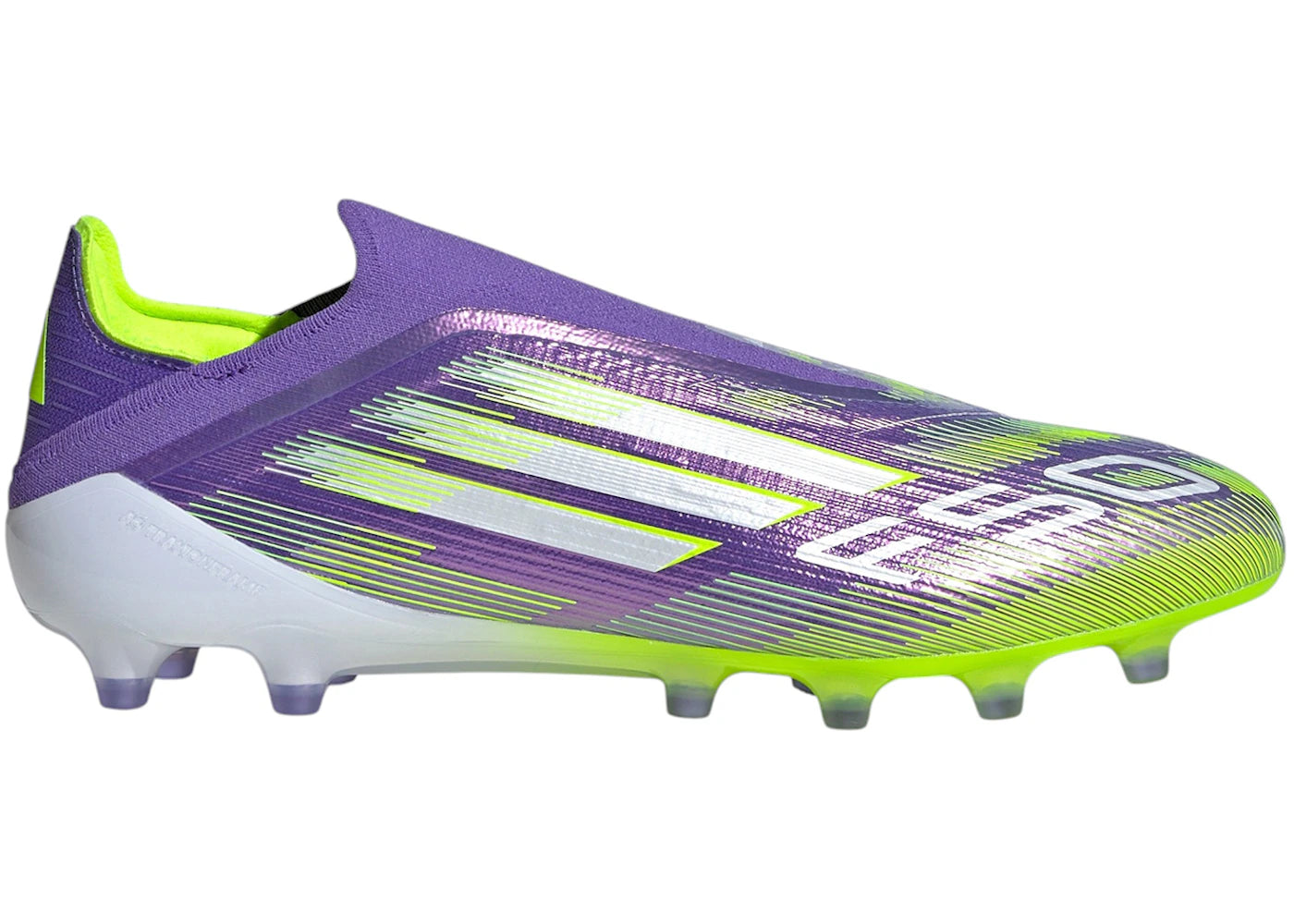 adidas F50 Elite Laceless AG - Violet Rush Blanc Nuage Citron Lucide