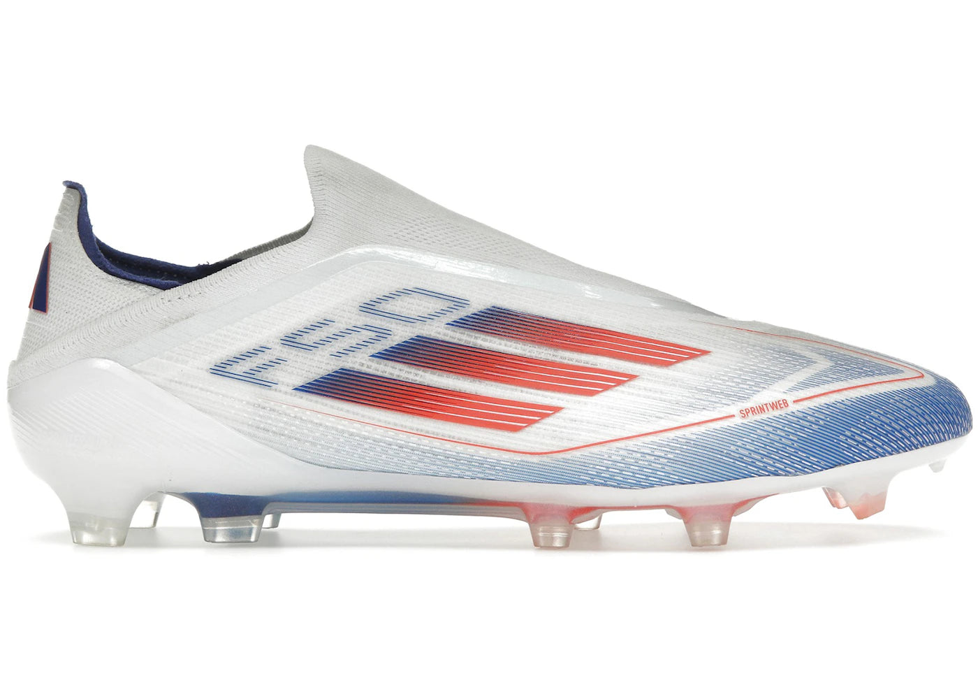 adidas F50 Elite Laceless FG-Cloud White Solar Red Lucid Blue