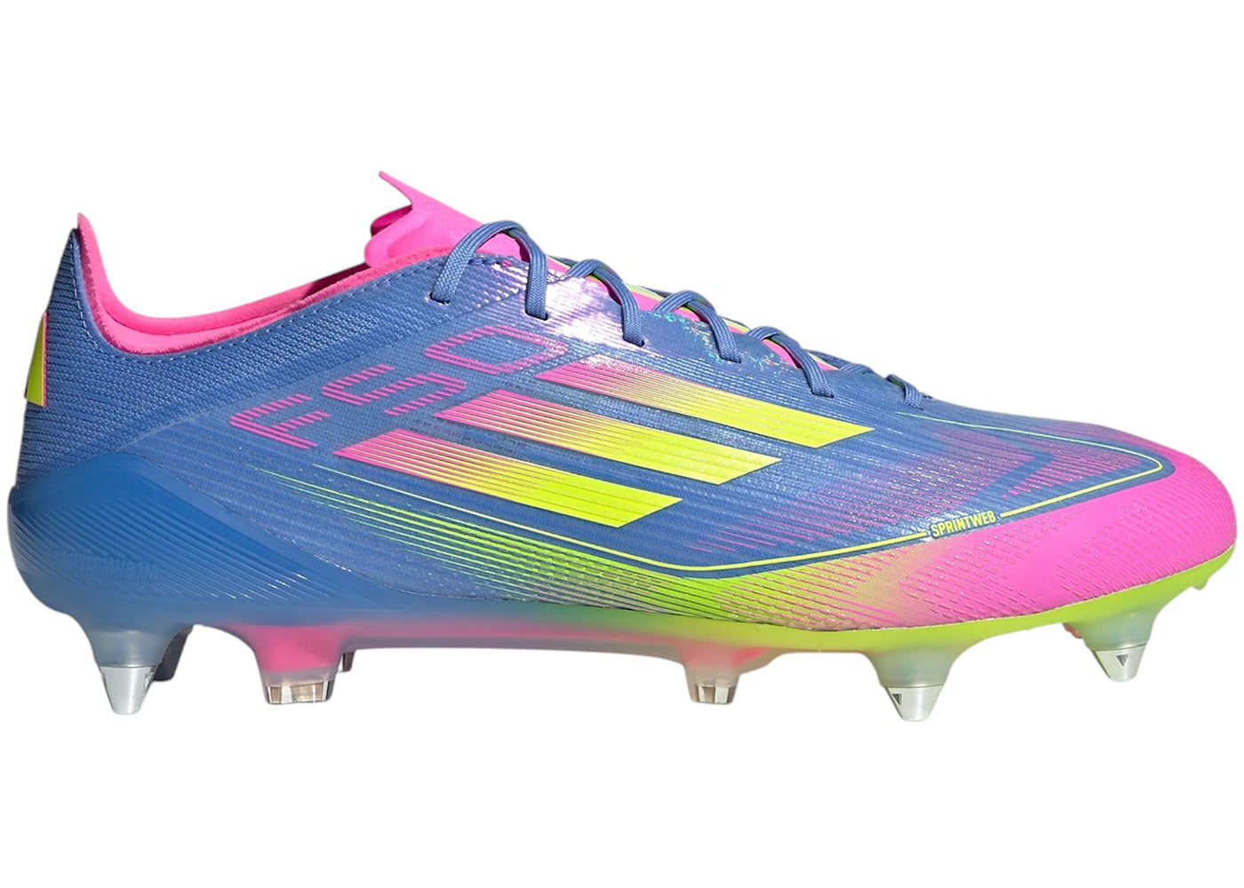 adidas F50 Elite SG-Bleu Fusion Citron Lucide Rose Lucide