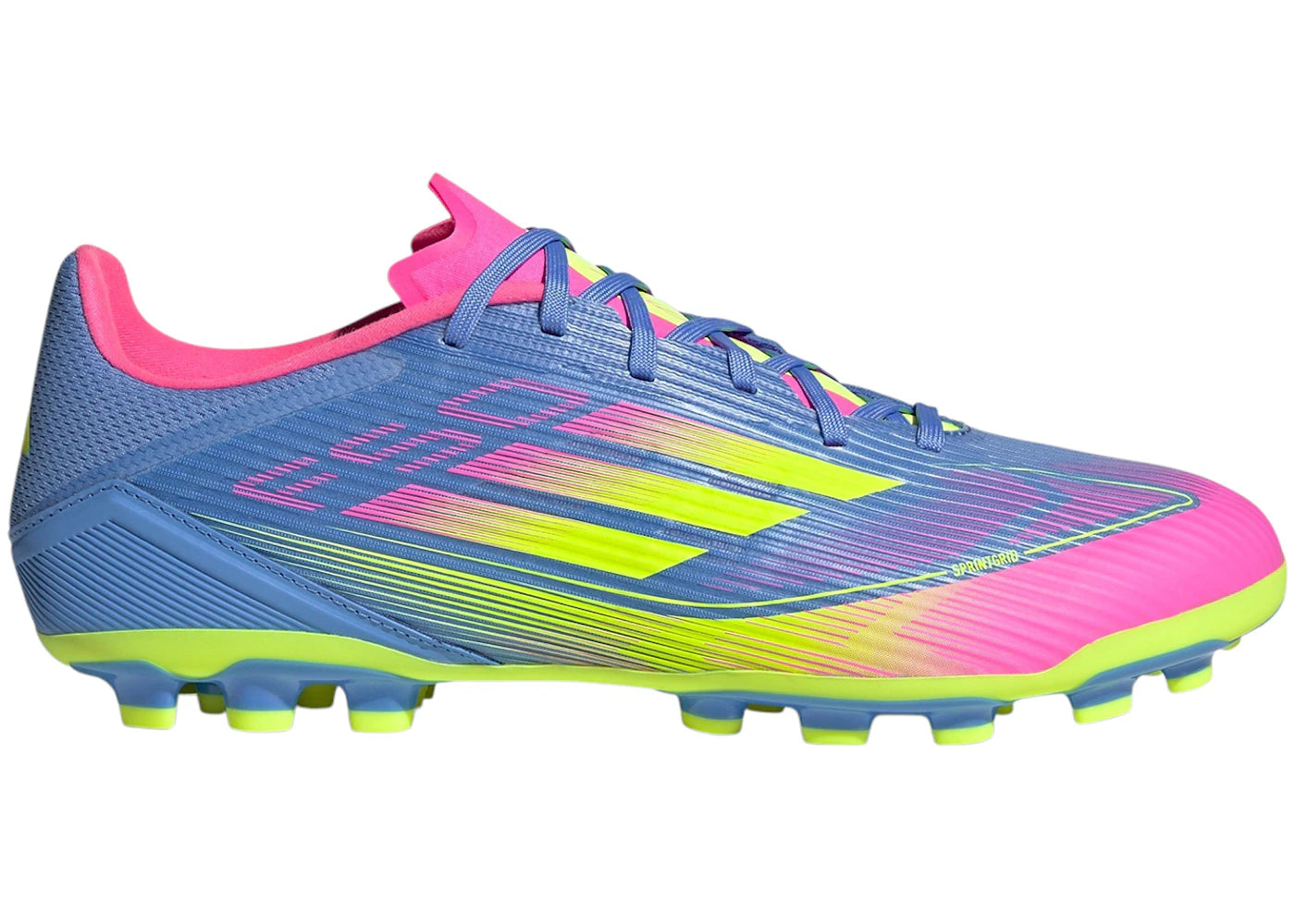 adidas F50 League AG-Blue Fusion Lucid Lemon Lucid Pink