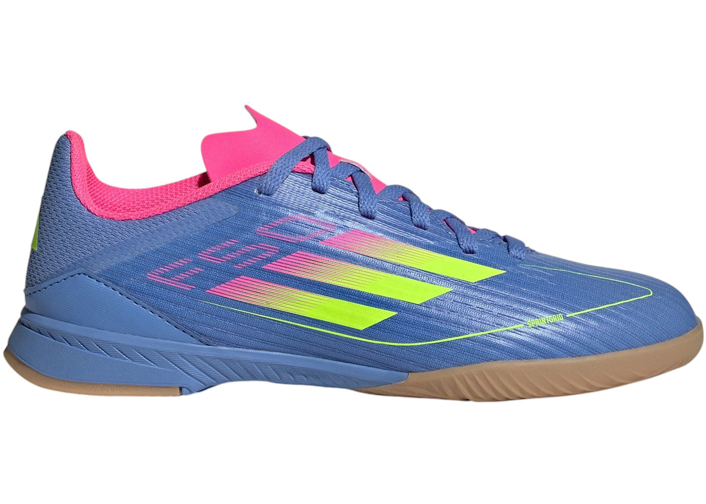 adidas F50 League Indoor-Blue Fusion Lucid Lemon Lucid Pink (Kids)