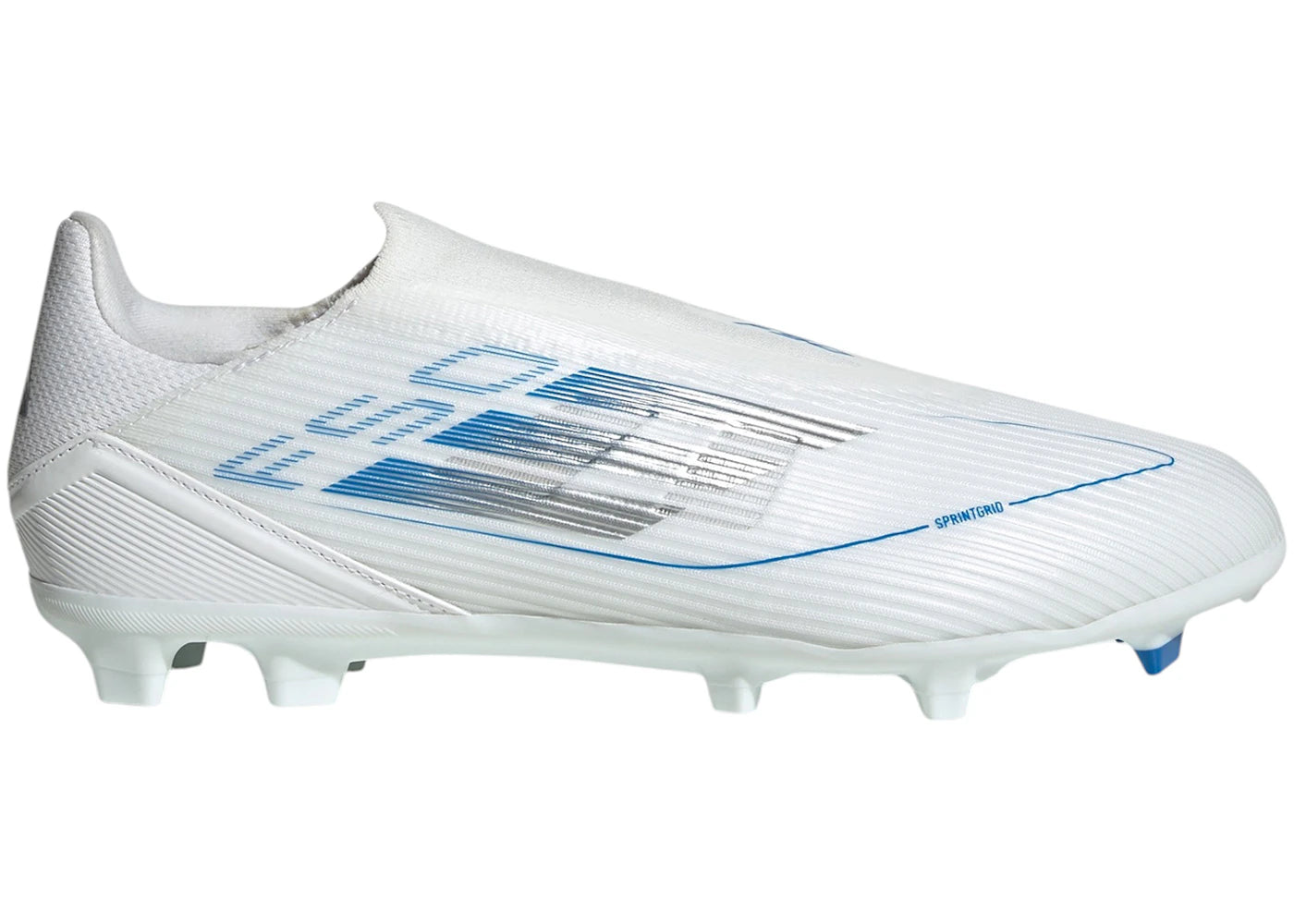 adidas F50 League Laceless FG/MG-Cloud White Silver Metallic