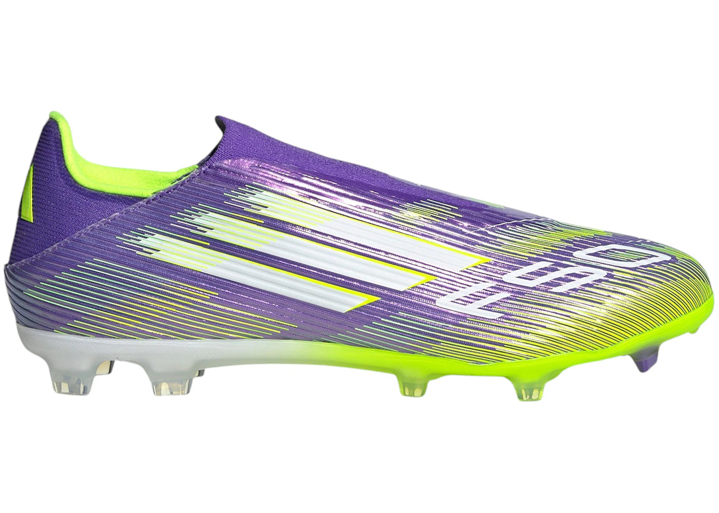 adidas F50 League Laceless FG/MG-Purple Rush Cloud White Lucid Lemon