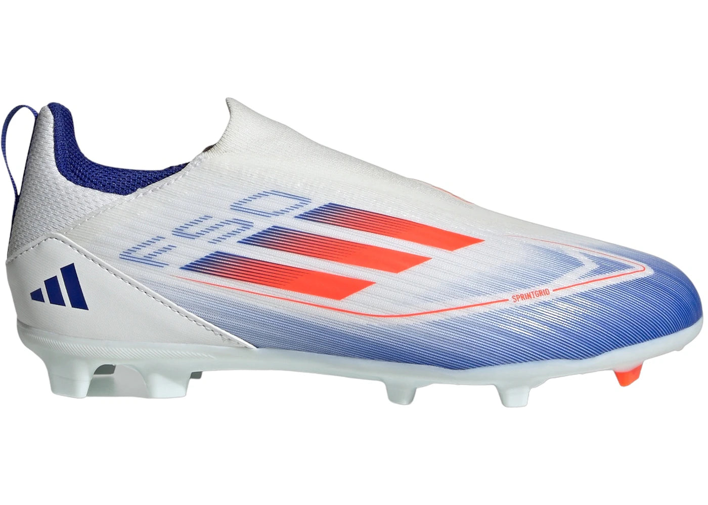 adidas F50 League Laceless Multi-Ground-Cloud White Solar Red Lucid Blue (GS)