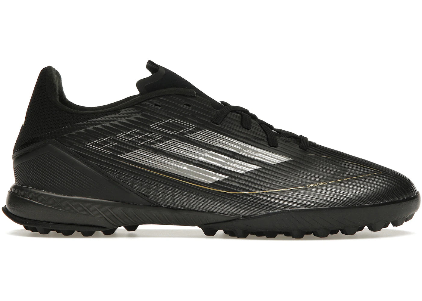 adidas F50 League Turf Core Black Iron Metallic Gold Metallic