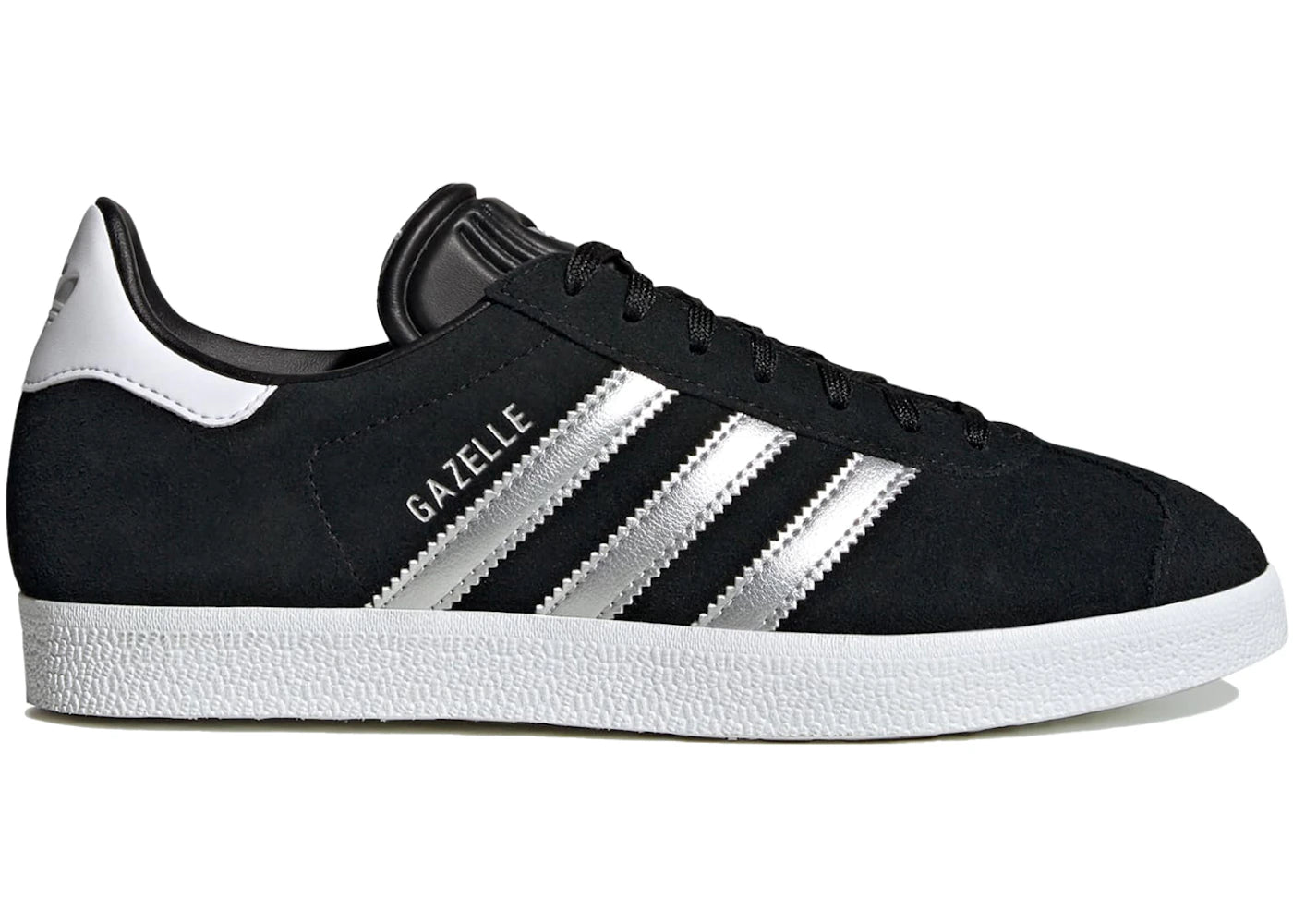 adidas Gazelle-Black Silver Metallic (Women's)