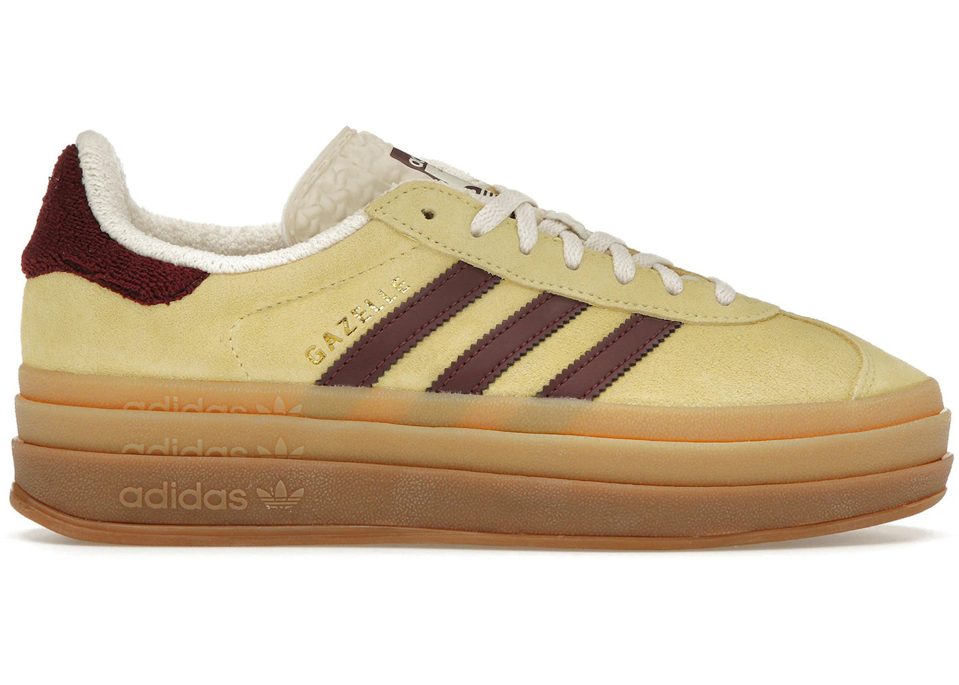 adidas Gazelle Bold-Almost Yellow Maroon (Women's)