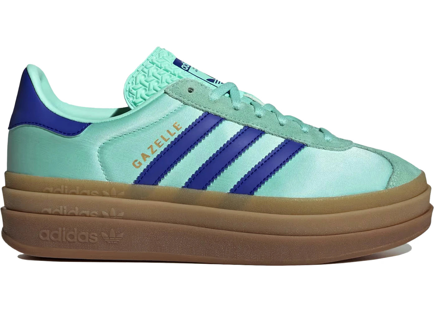 adidas Gazelle Bold-Clear Mint Lucid Blue Gold Metallic (Women's)