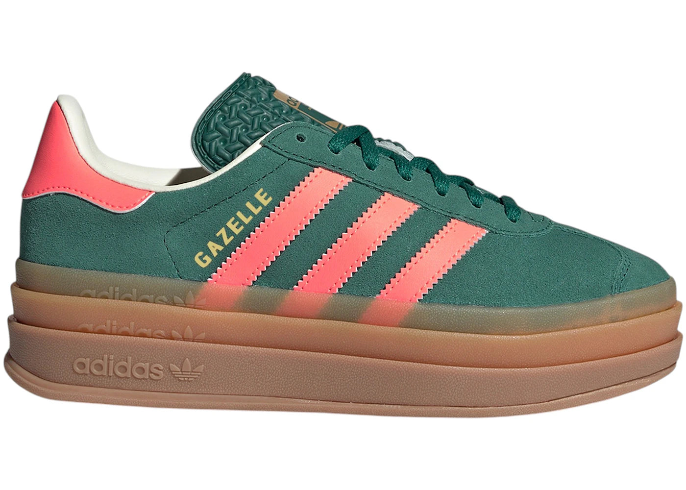 adidas Gazelle Bold-Collegiate Green Signal Coral Cream White (GS)