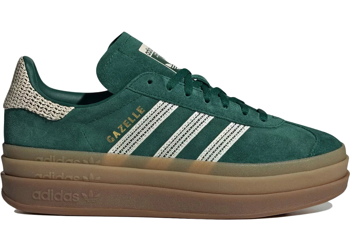 adidas Gazelle Bold-Collegiate Green White Gold (Women's)