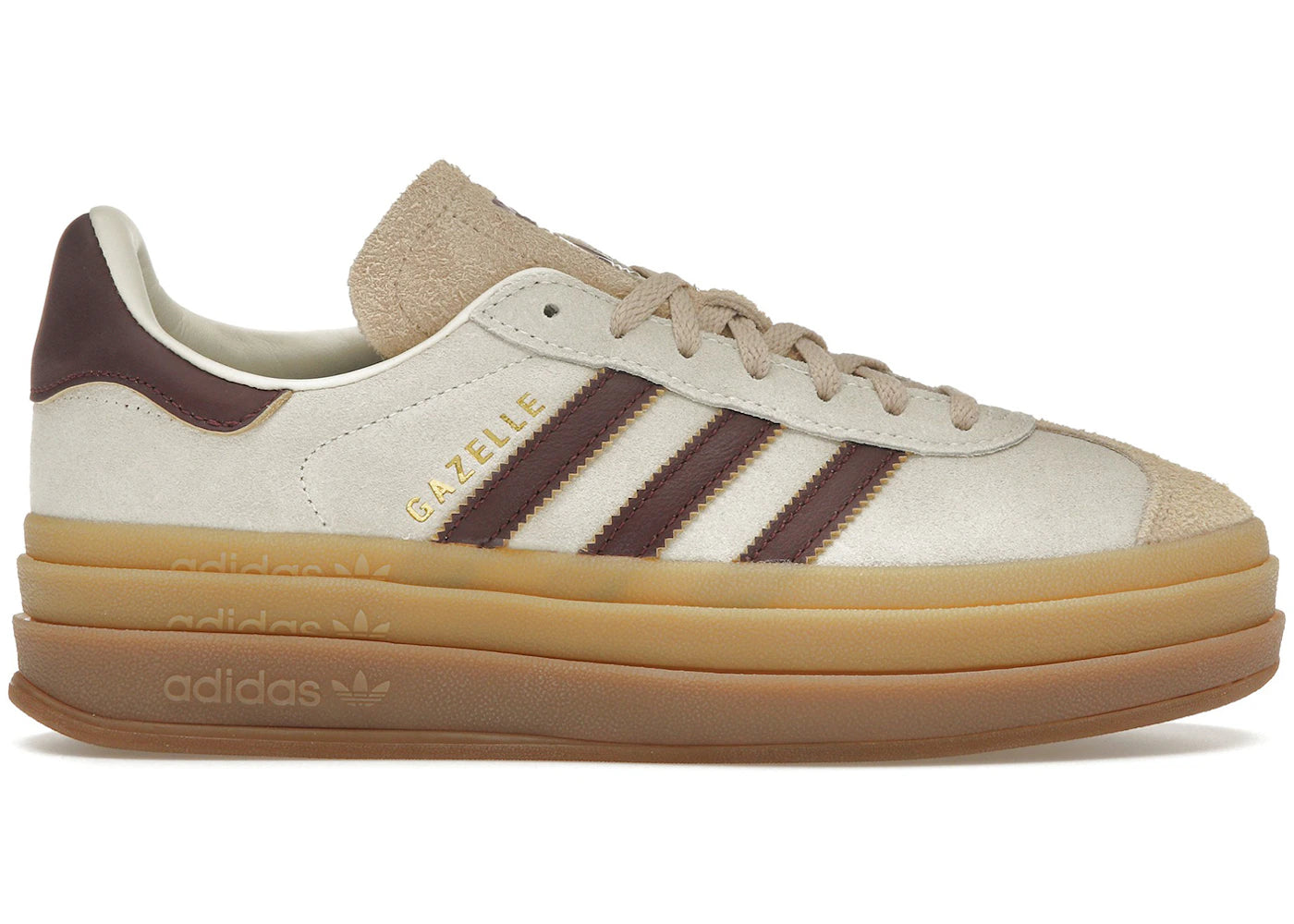 adidas Gazelle Bold-Cream White Maroon (Women's)