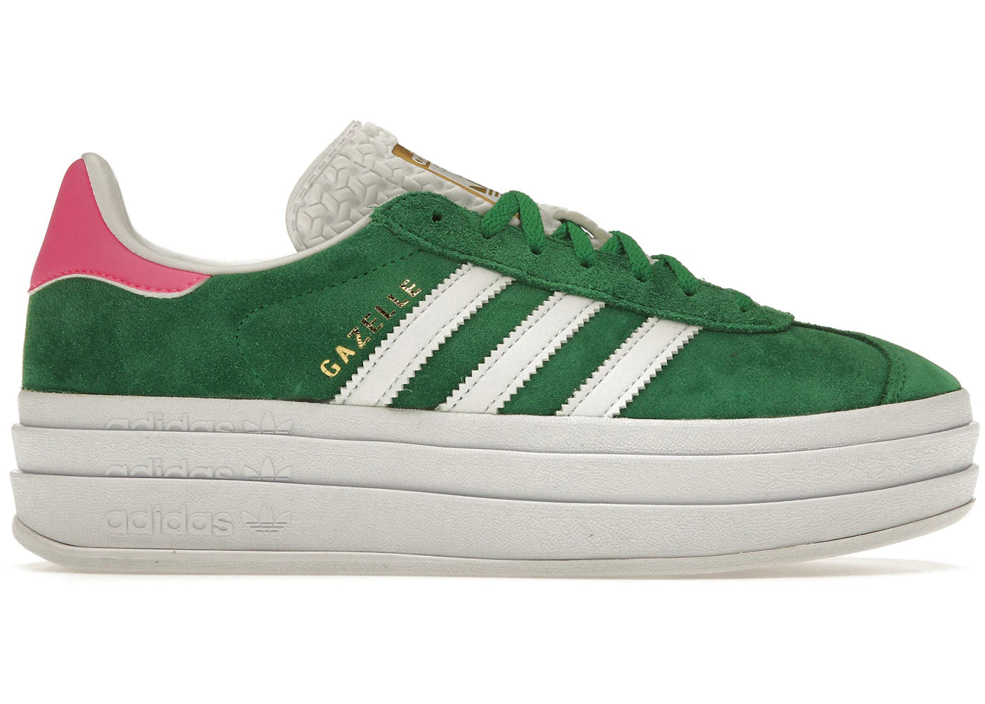 adidas Gazelle Bold-Green Lucid Pink (Women's)