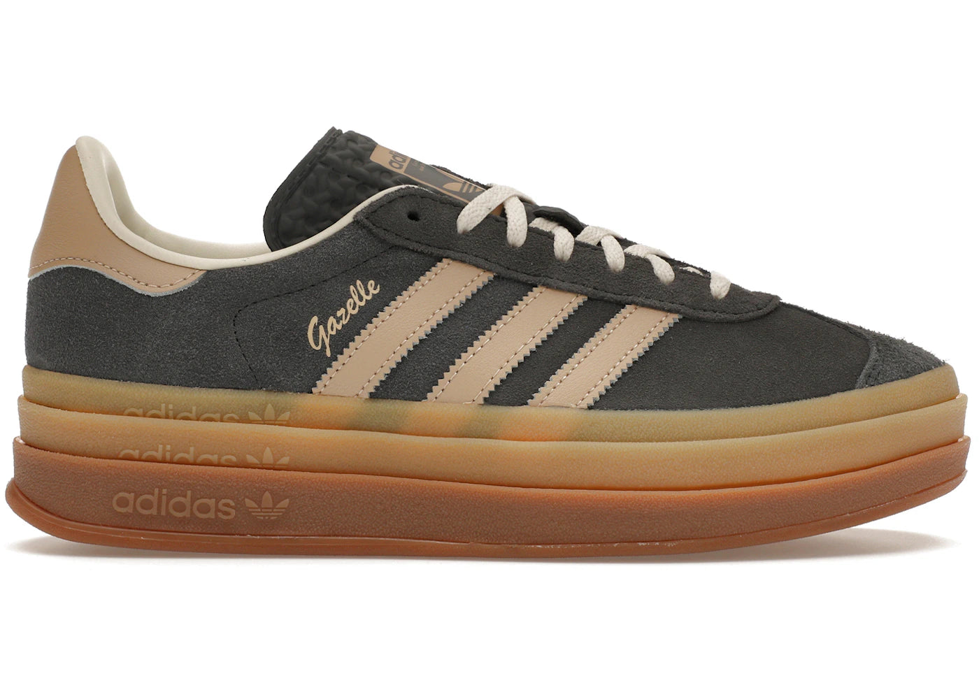 adidas Gazelle Bold-Grey Magic Beige Gum (Women's)