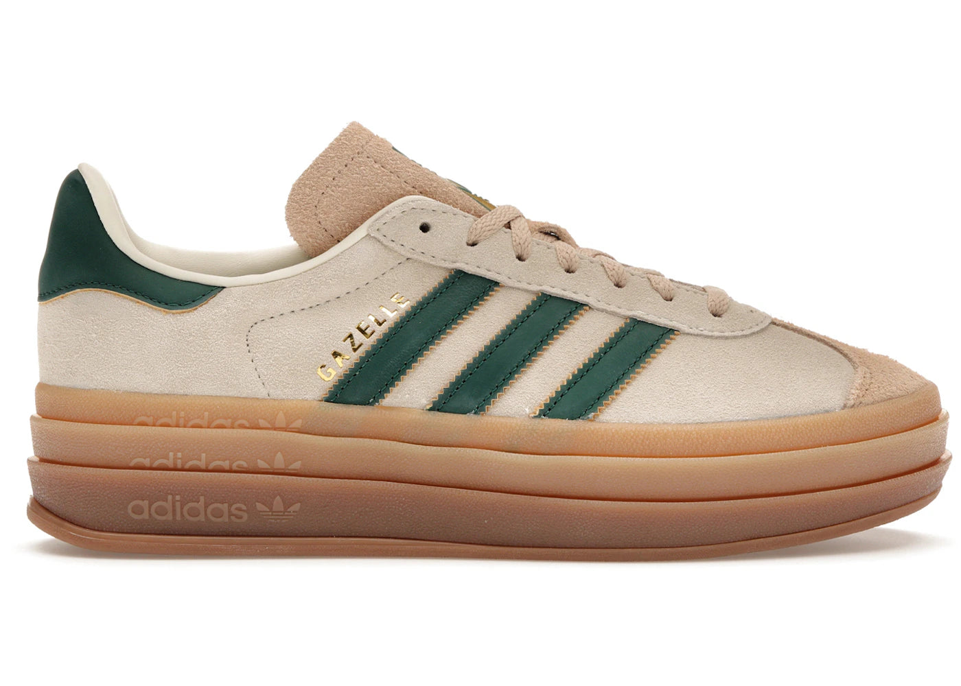 adidas Gazelle Bold-Magic Beige Collegiate Green (Women's)