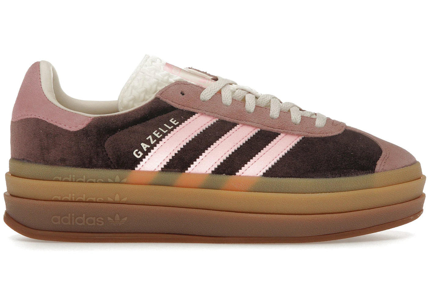 adidas Gazelle Bold-Shadow Brown Warm Clay Glow Pink (Women's)