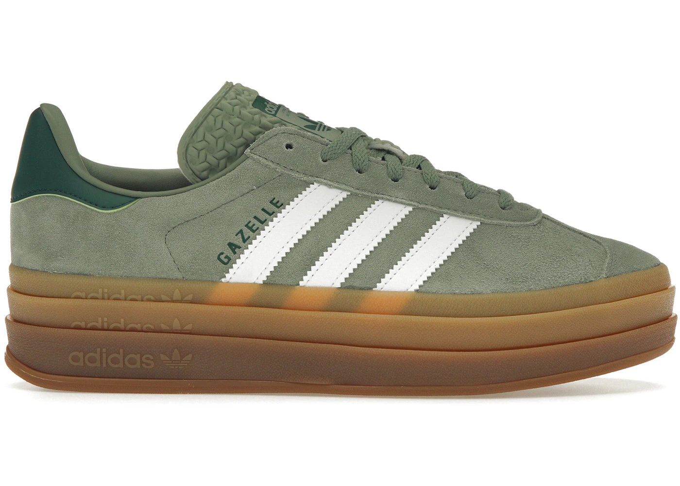 adidas Gazelle Bold-Silver Green Gum (Womens)