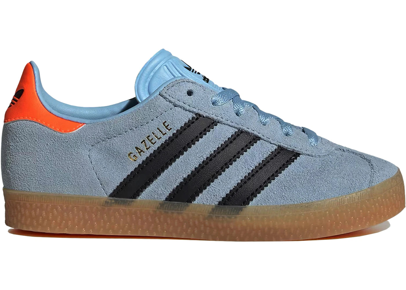 adidas Gazelle-Clear Sky Black Solar Orange (PS)