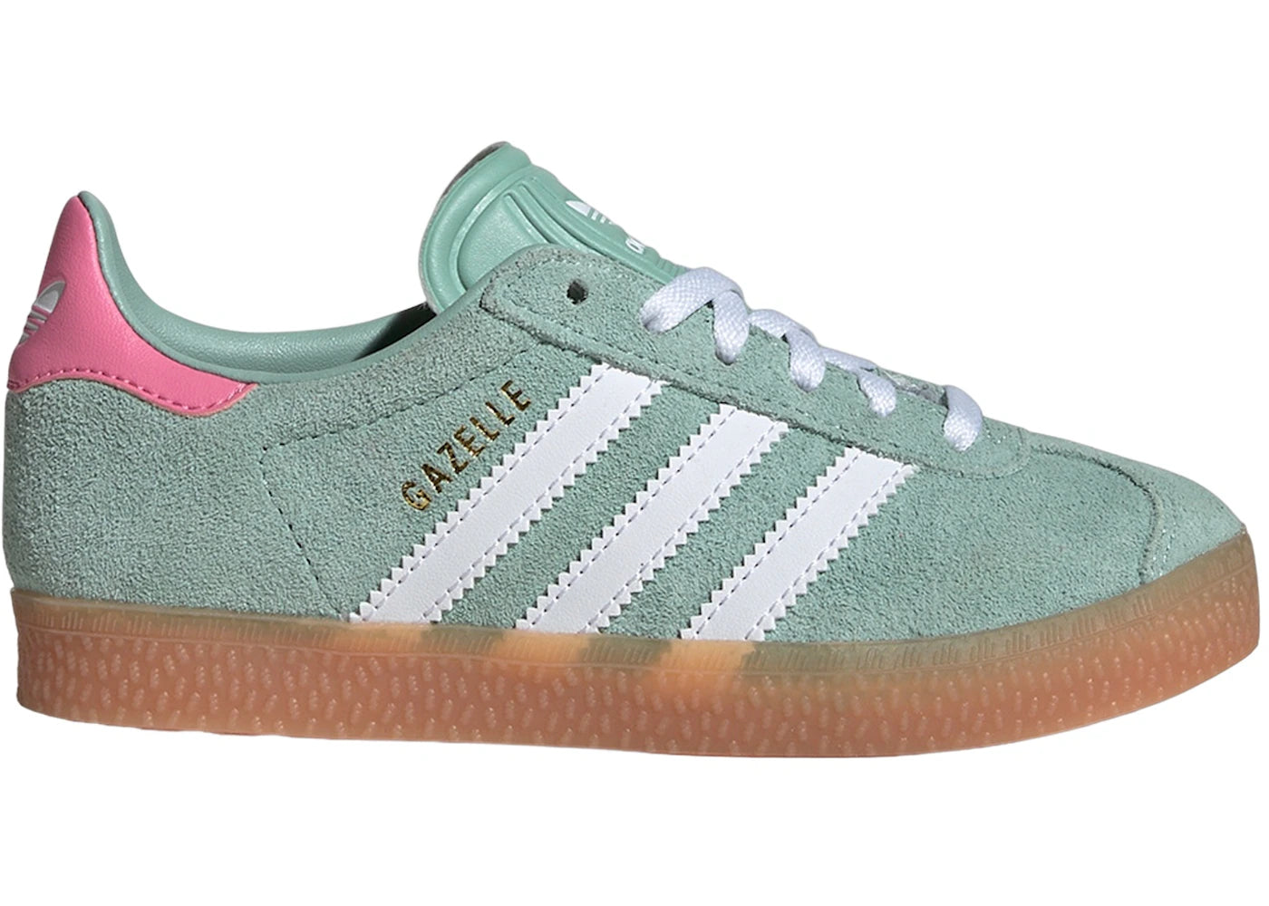 adidas Gazelle-Hazy Green Cloud White Bliss Pink (PS)
