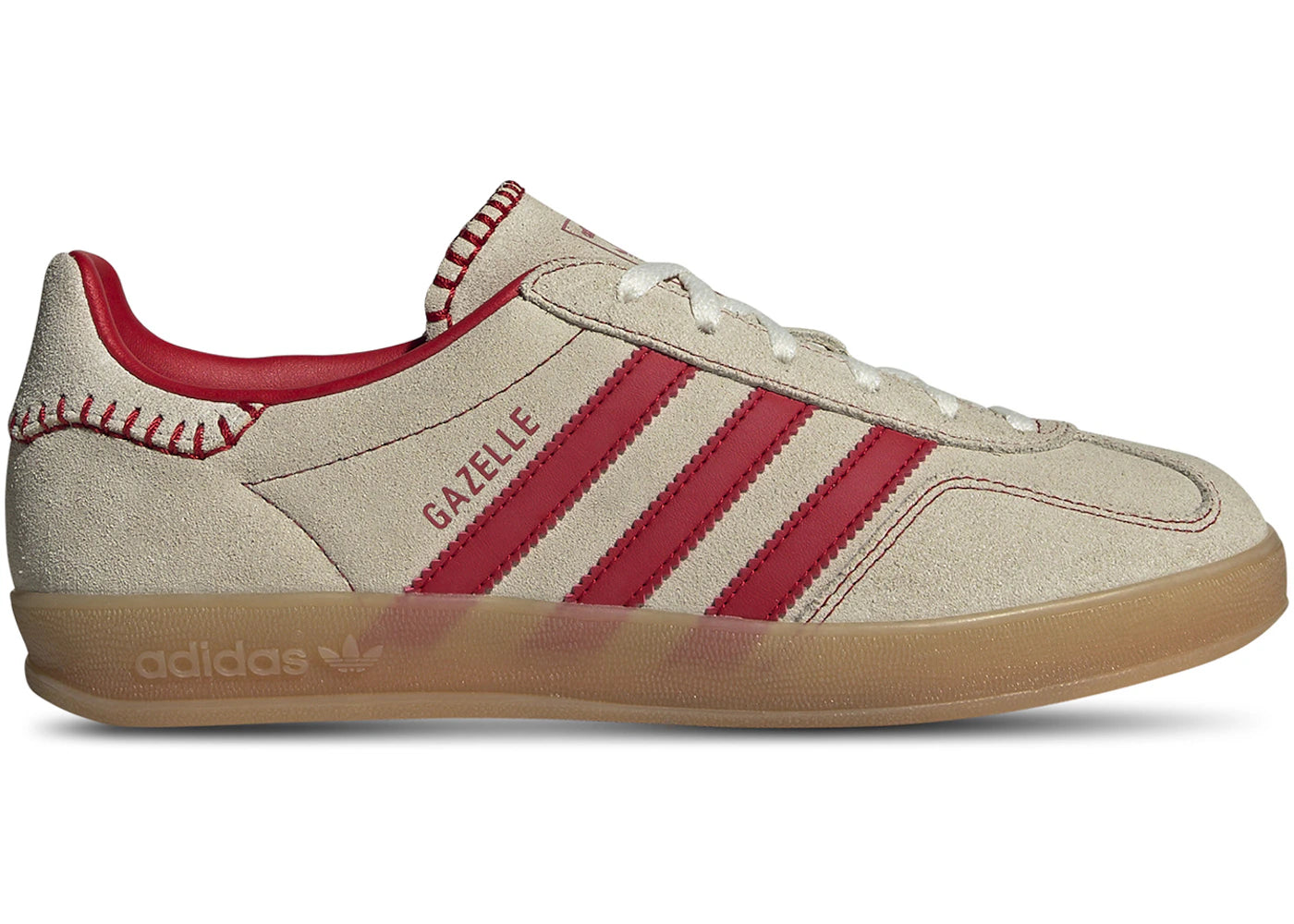 adidas Gazelle Indoor-Beige Better Scarlet (Women's)