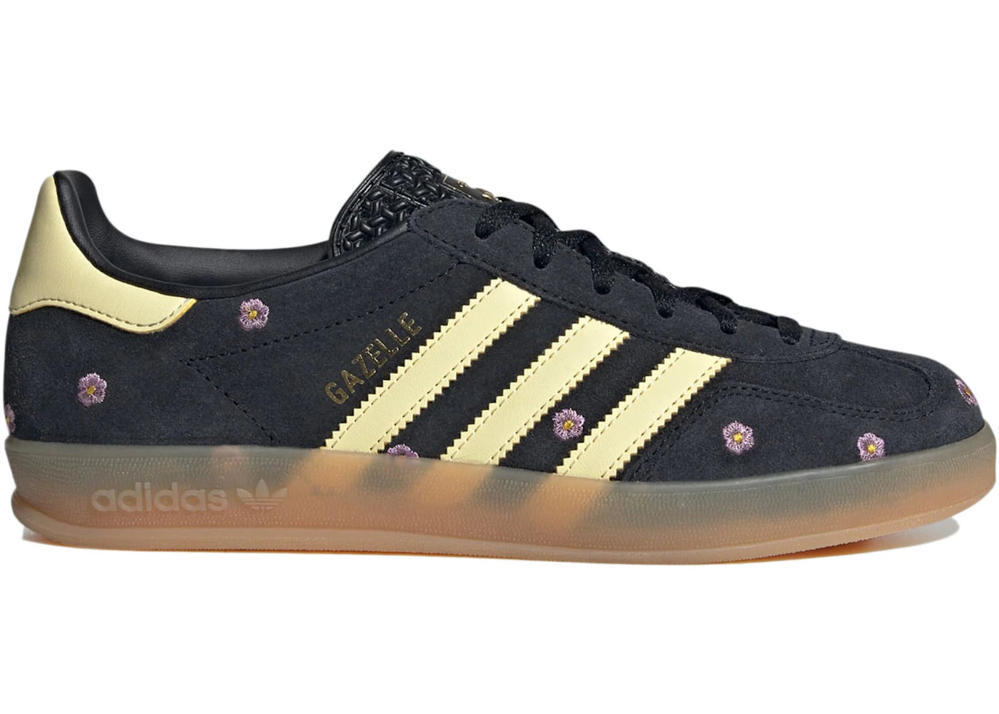 adidas Gazelle Indoor-Core Black Almost Yellow Floral (Women's)