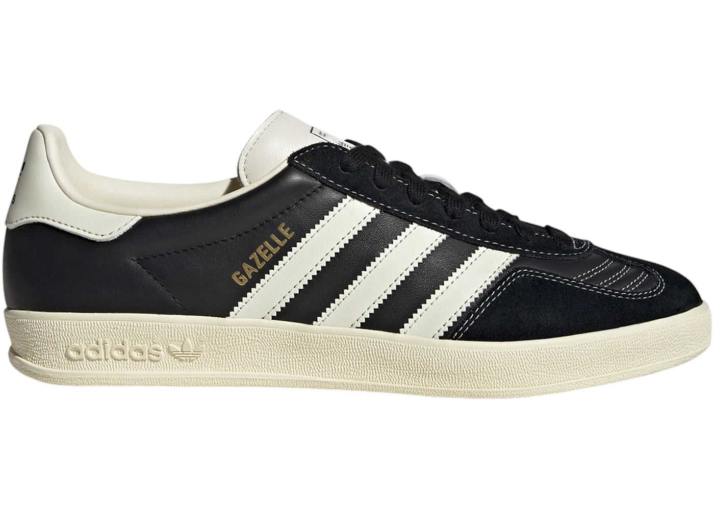 adidas Gazelle Indoor Core Noir Crème Blanc Or Métallisé