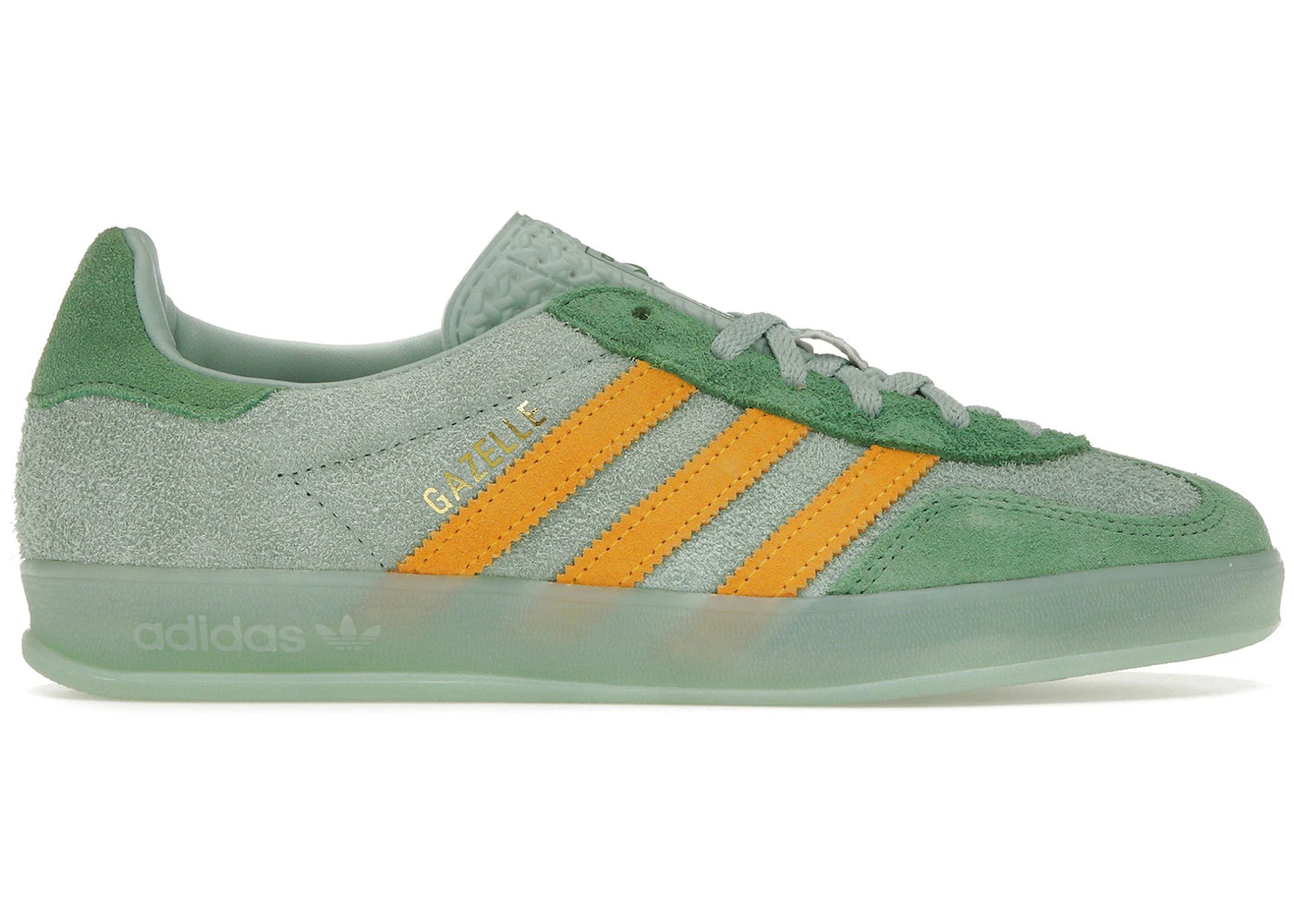 adidas Gazelle Indoor-Hazy Green Crew Yellow (Women's)