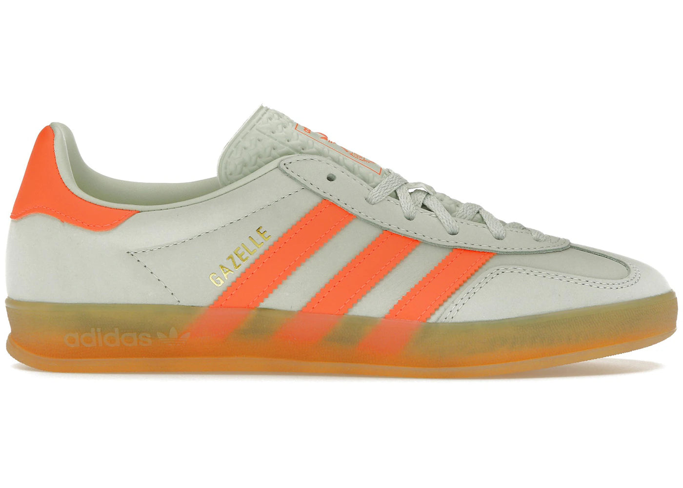 adidas Gazelle Indoor-Linen Green Solar Orange (Women's)