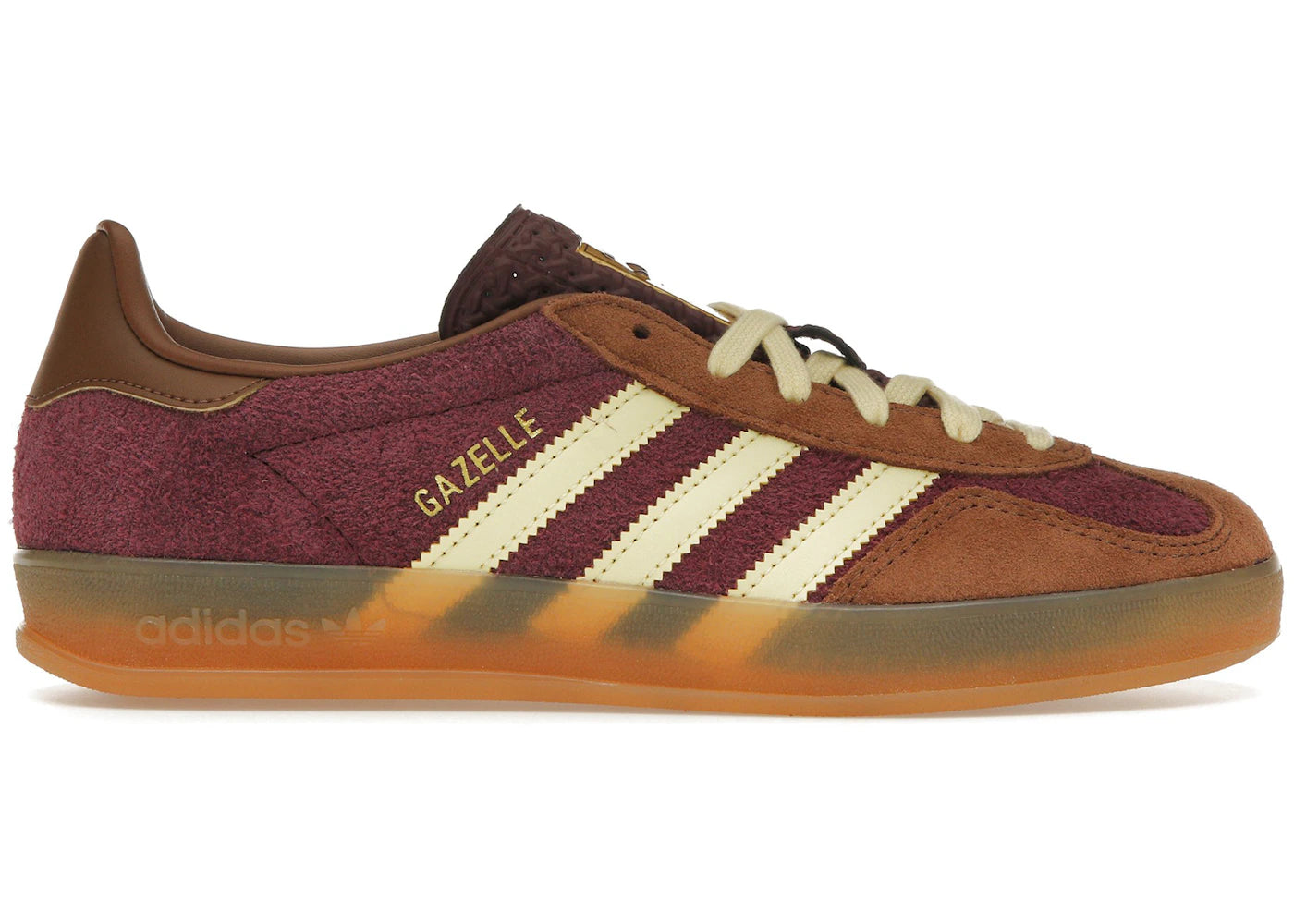 adidas Gazelle Indoor-Maroon Almost Yellow