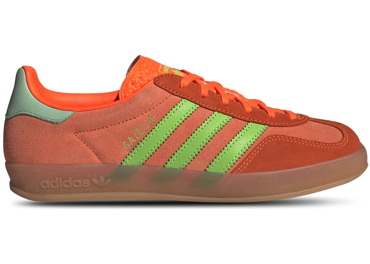 adidas Gazelle Indoor-Solar Orange Solar Green (Women's)