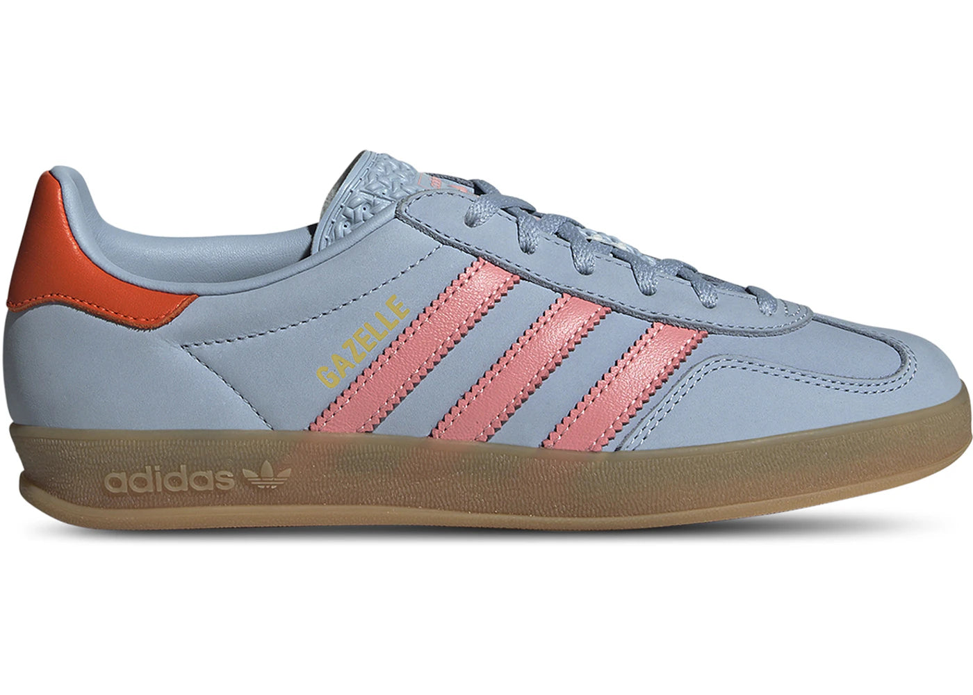 adidas Gazelle Indoor-Wonder Blue Solar Orange Gum (Women's)