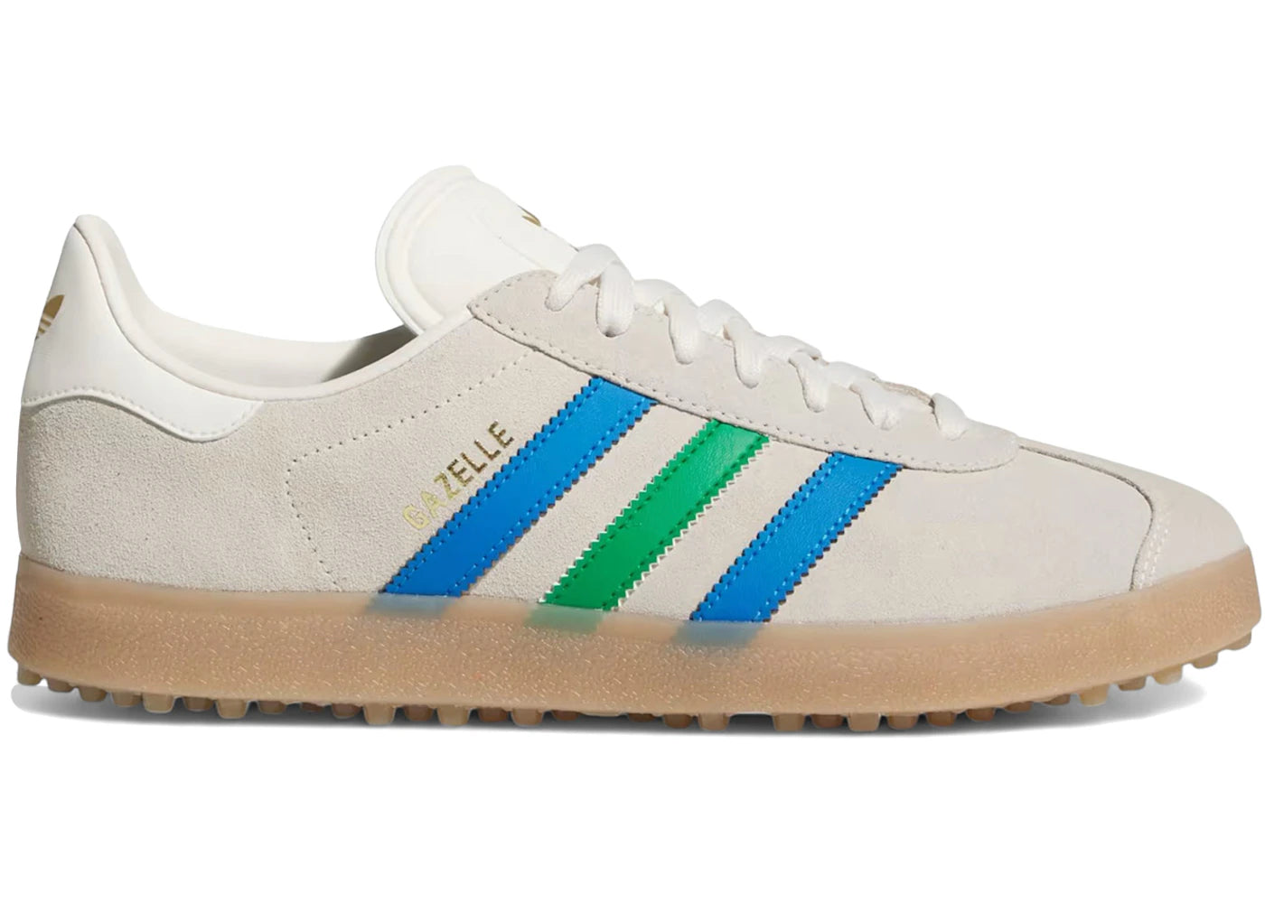 adidas Gazelle Spikeless Golf-Chalk White Green Blue Bird