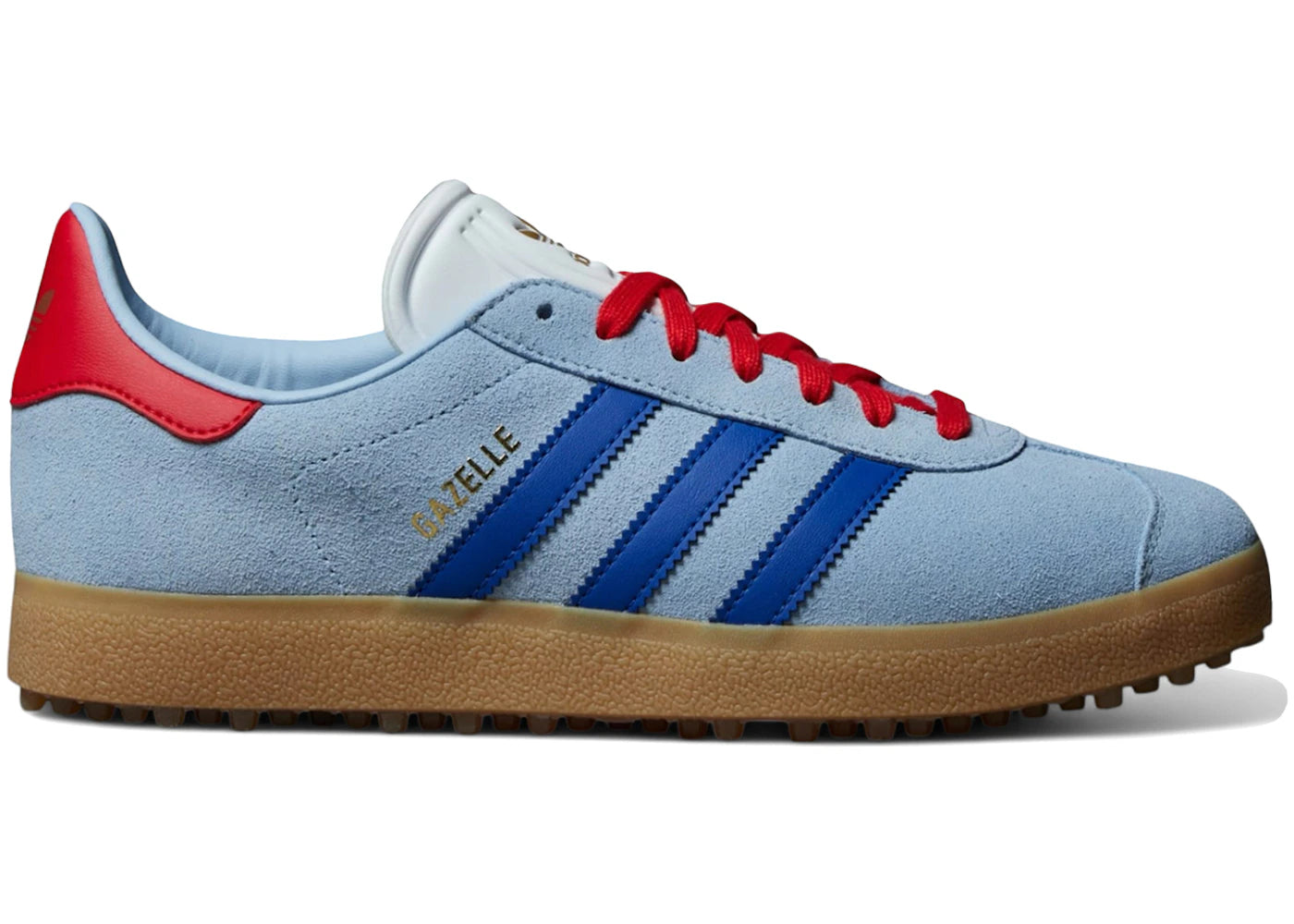 adidas Gazelle Spikeless Golf-Clear Sky Royal Better Scarlet