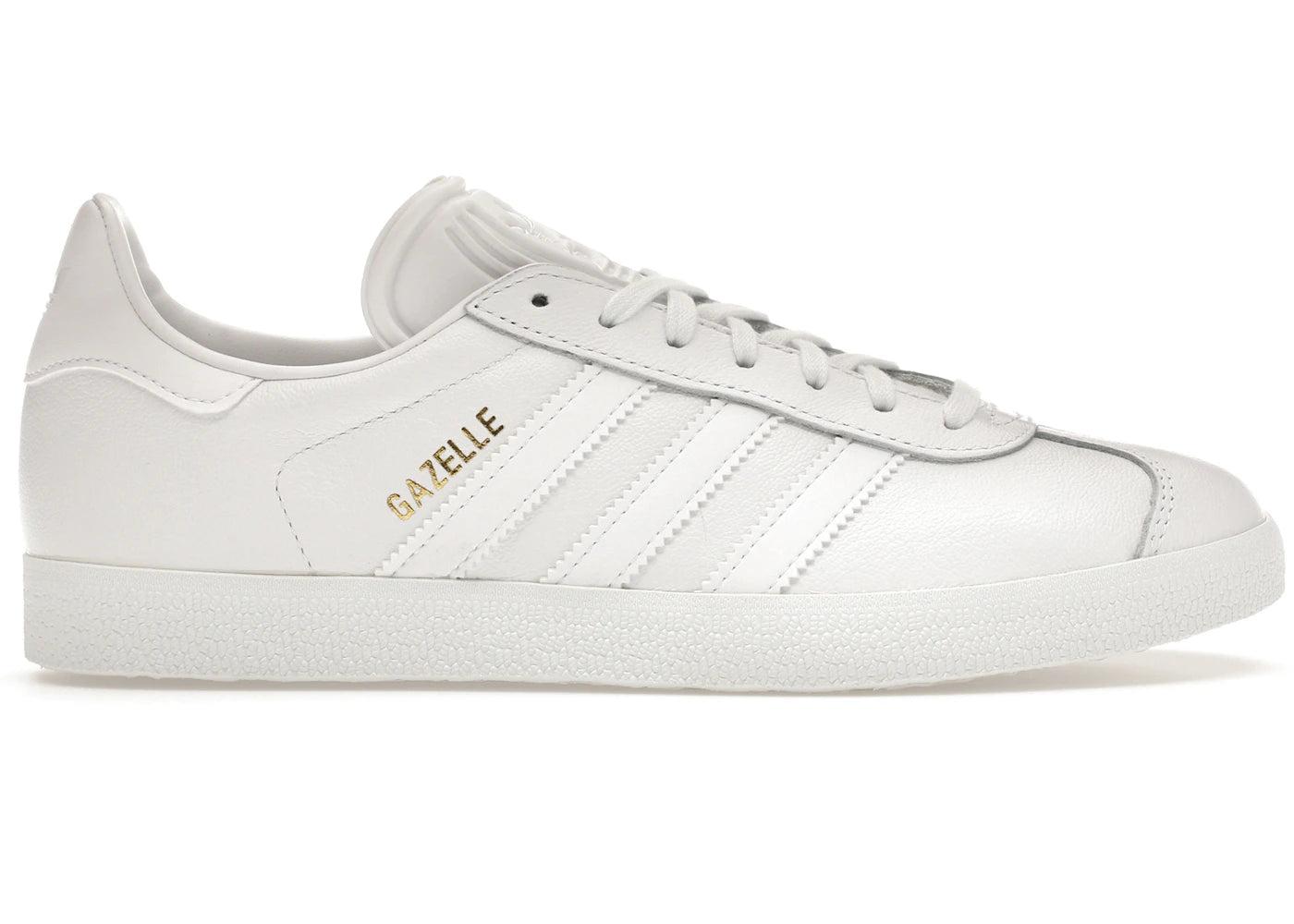 adidas Gazelle-White/White-Gold Metallic