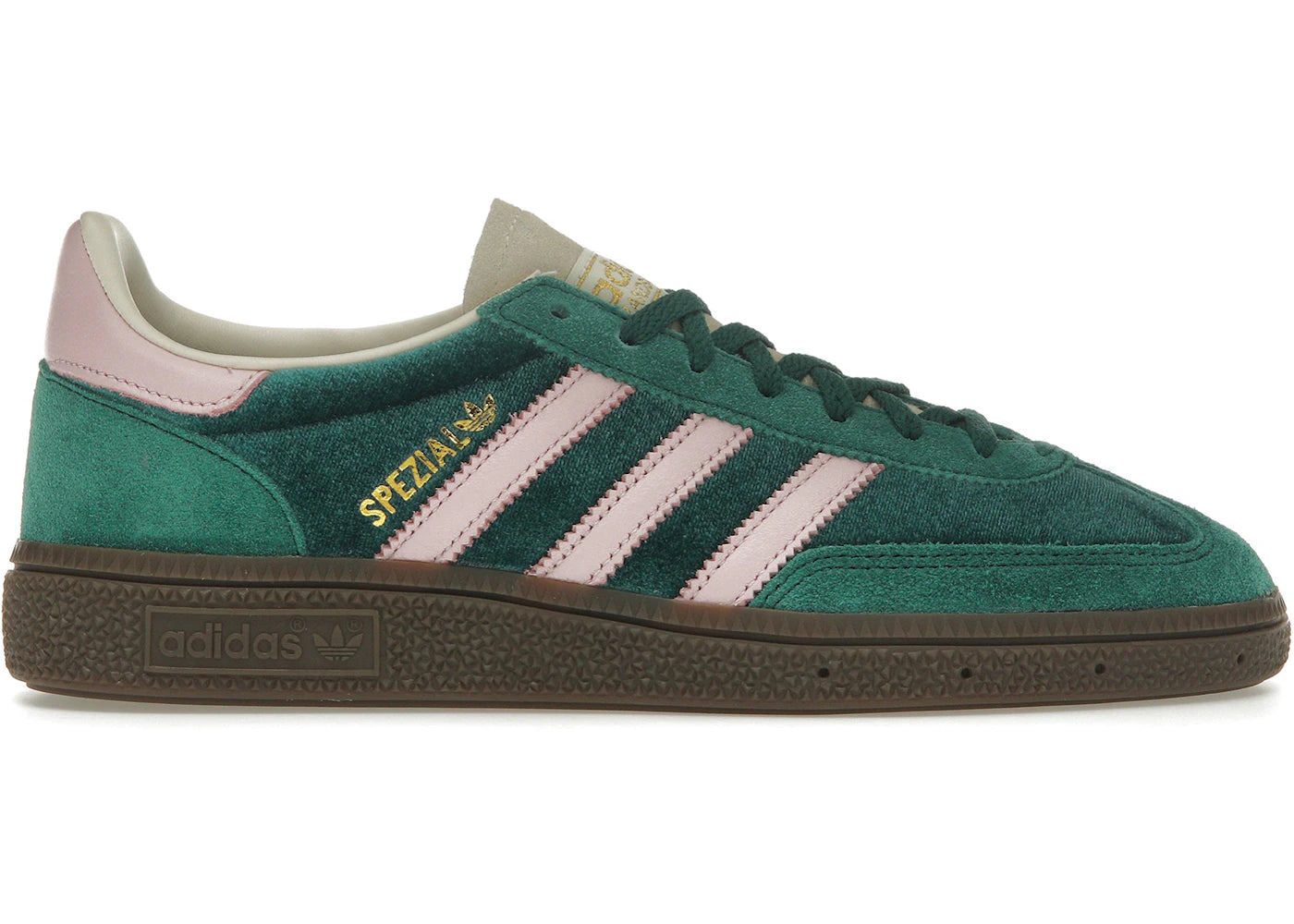 adidas Handball Spezial - Vert Velours Rose (Femme)