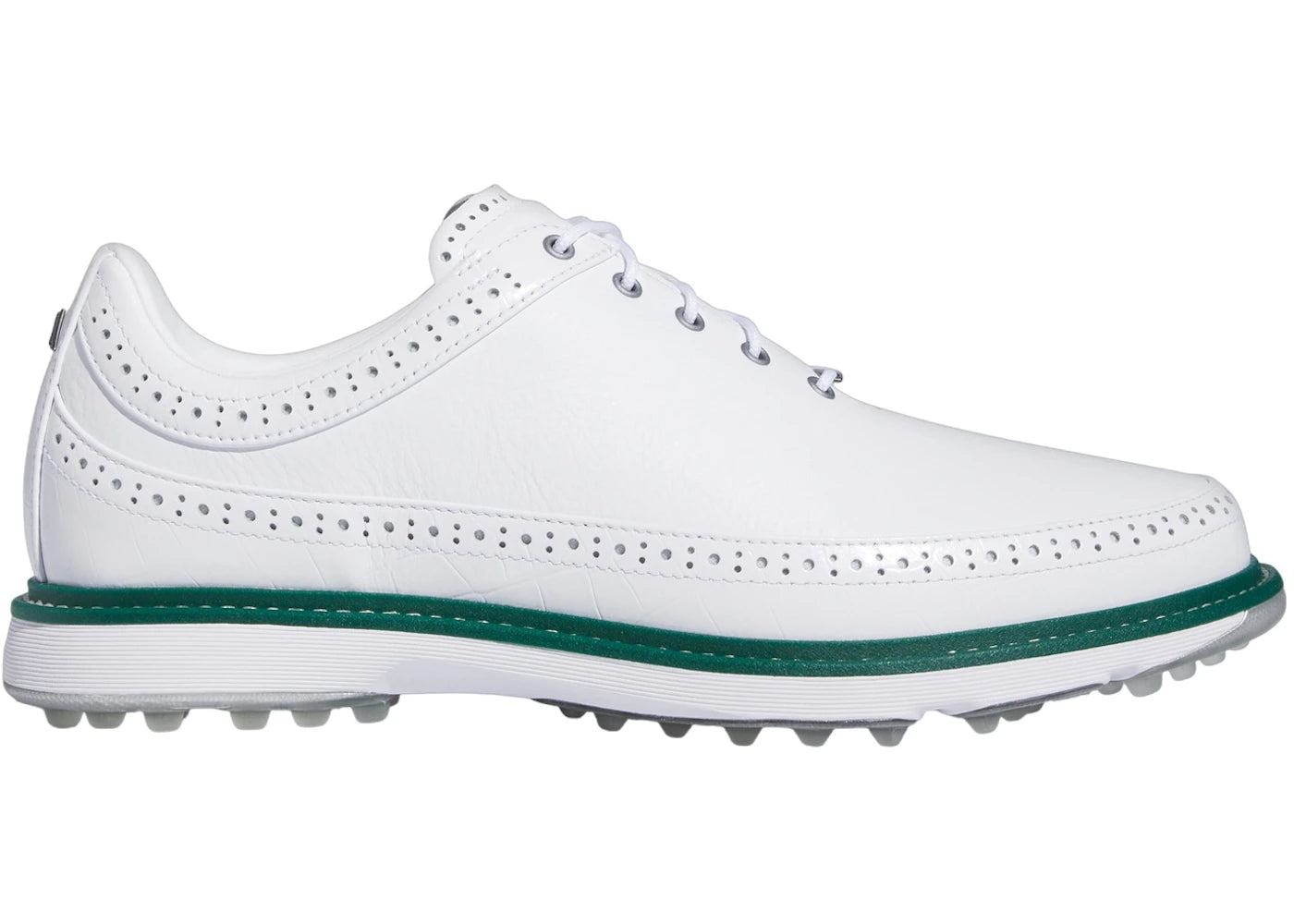 adidas MC80 Spikeless Golf Cloud White Silver Metallic Collegiate Green