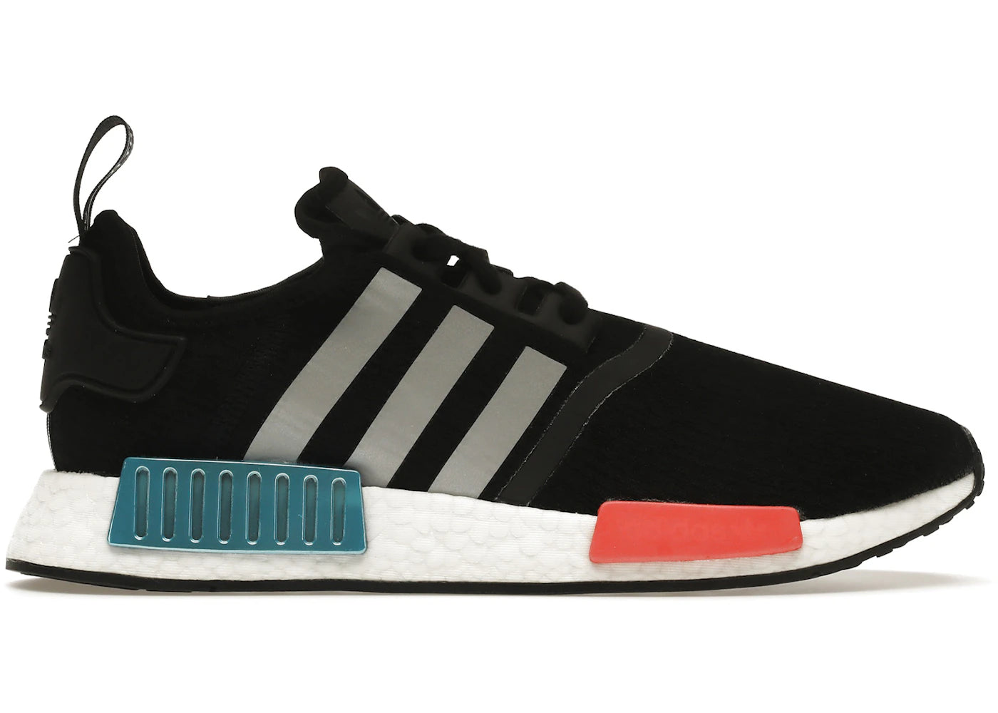 adidas NMD R1-Black Silver Solar Red
