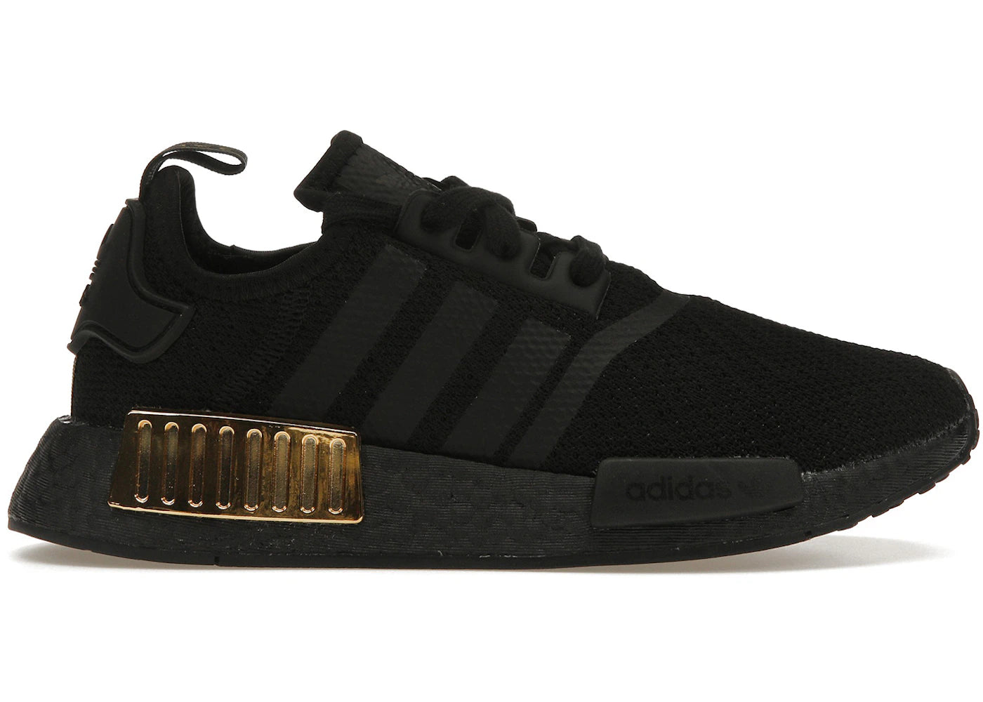 adidas NMD R1-Triple Black Gold Metallic (Women's)