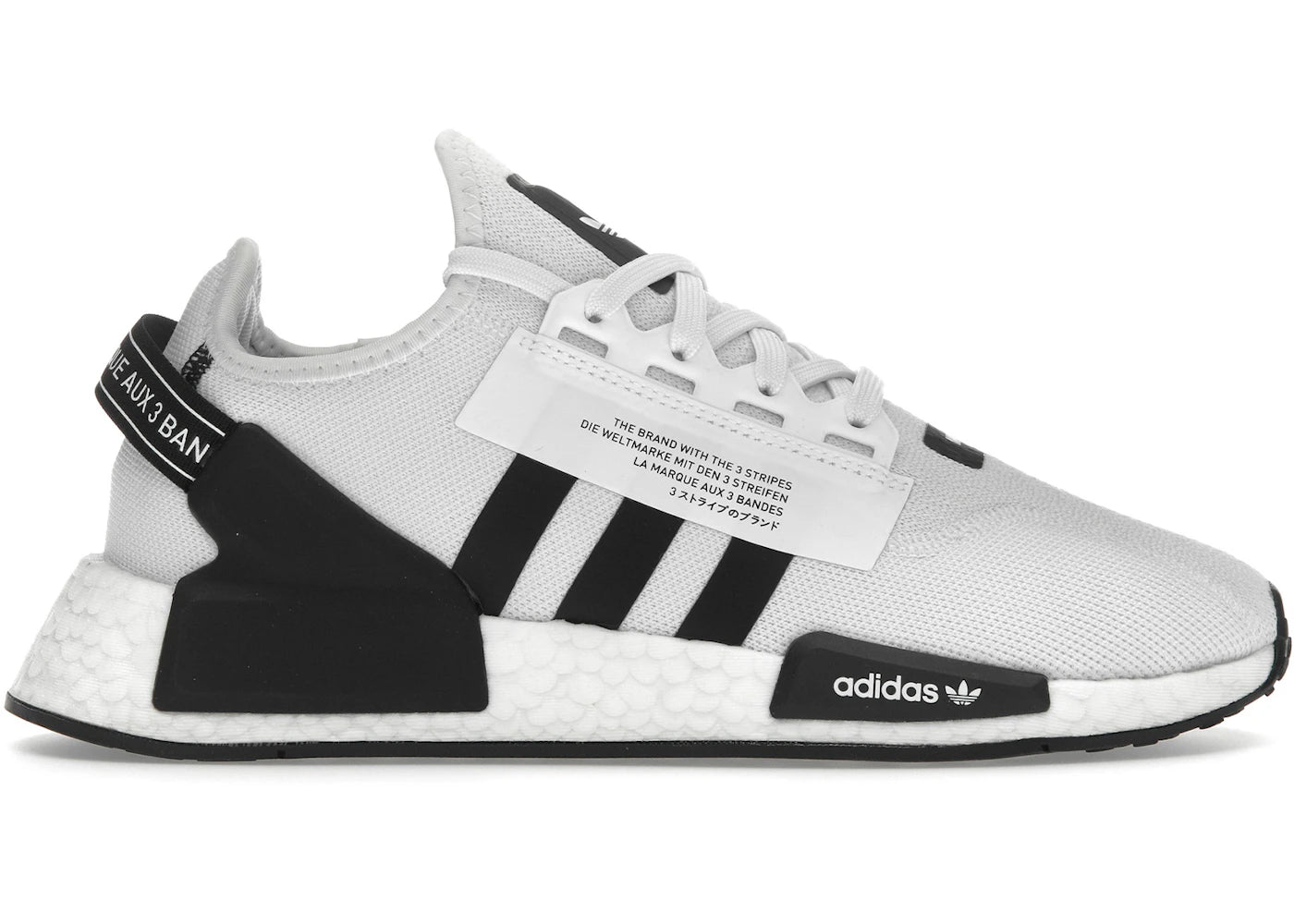 adidas NMD R1 V2-White Black Stripes
