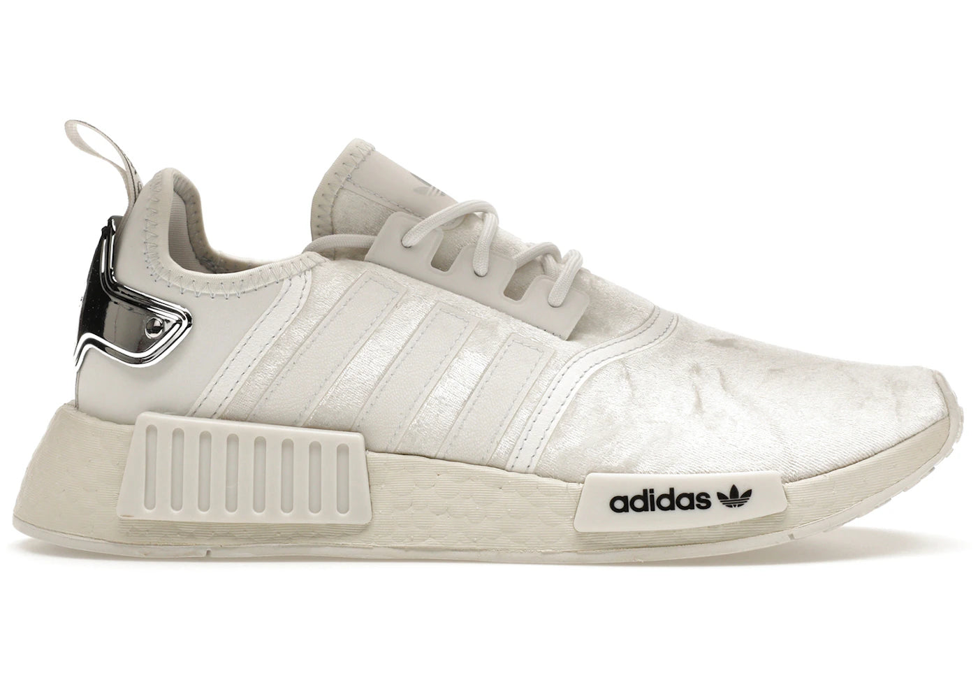 adidas NMD R1 - Velours Blanc Argent (Femme)