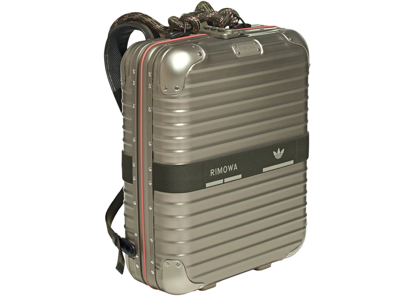 adidas NMD_Rimowa Backpack-Aluminum Tech Beige/Night Cargo/Active Orange