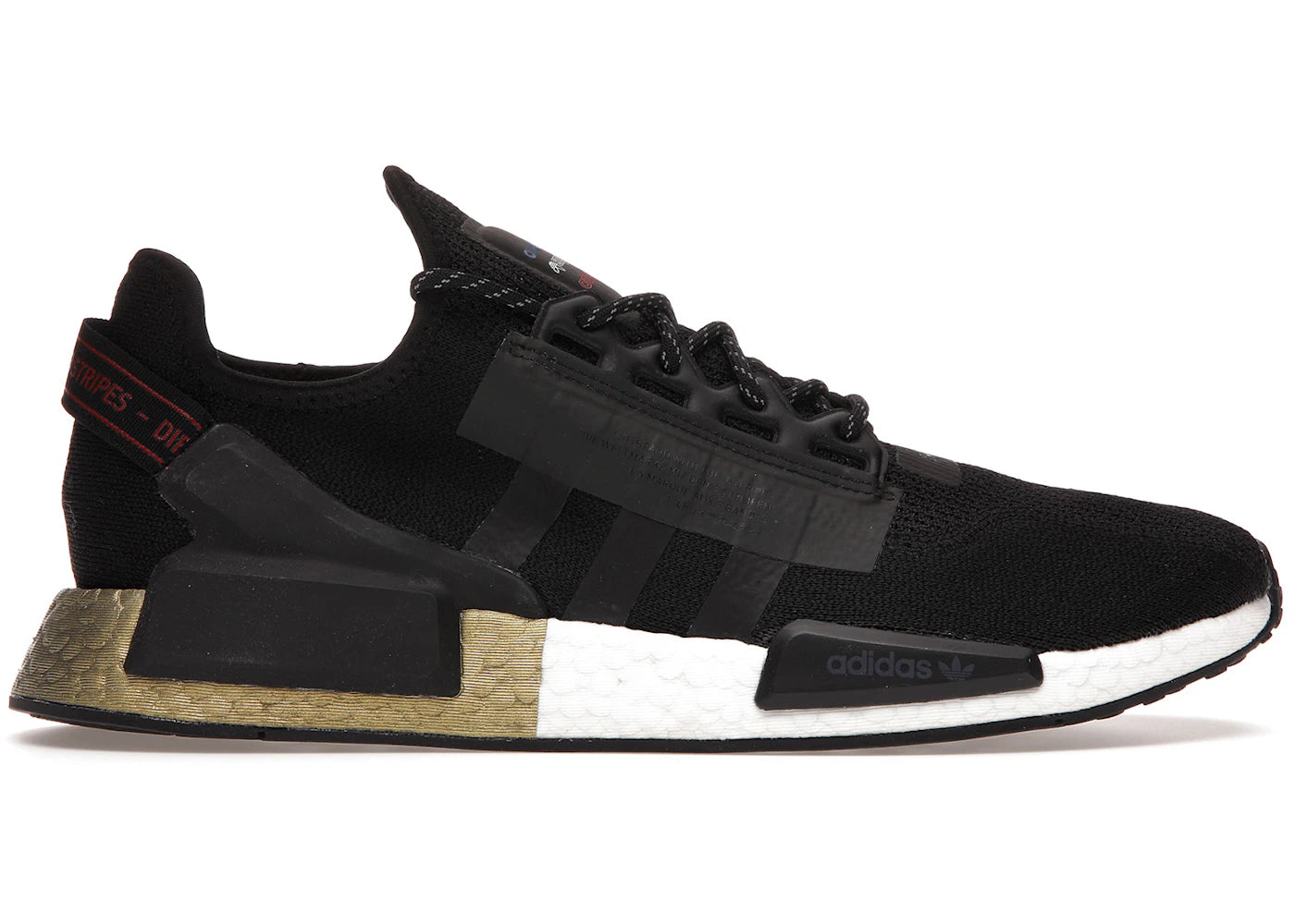 adidas NMD V2-Core Black Gold Metallic